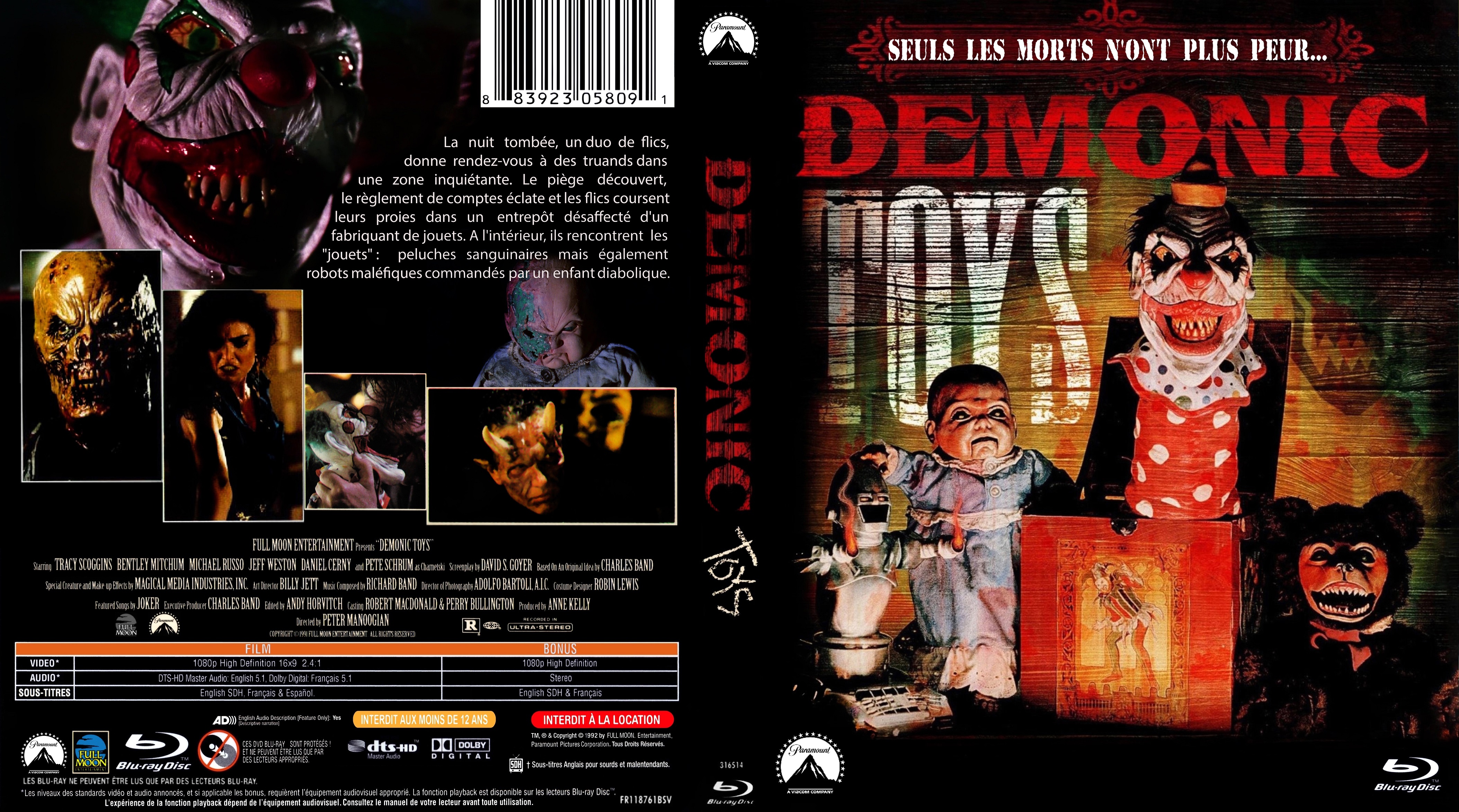 Jaquette DVD Demoninc Toys custom (BLU-RAY)