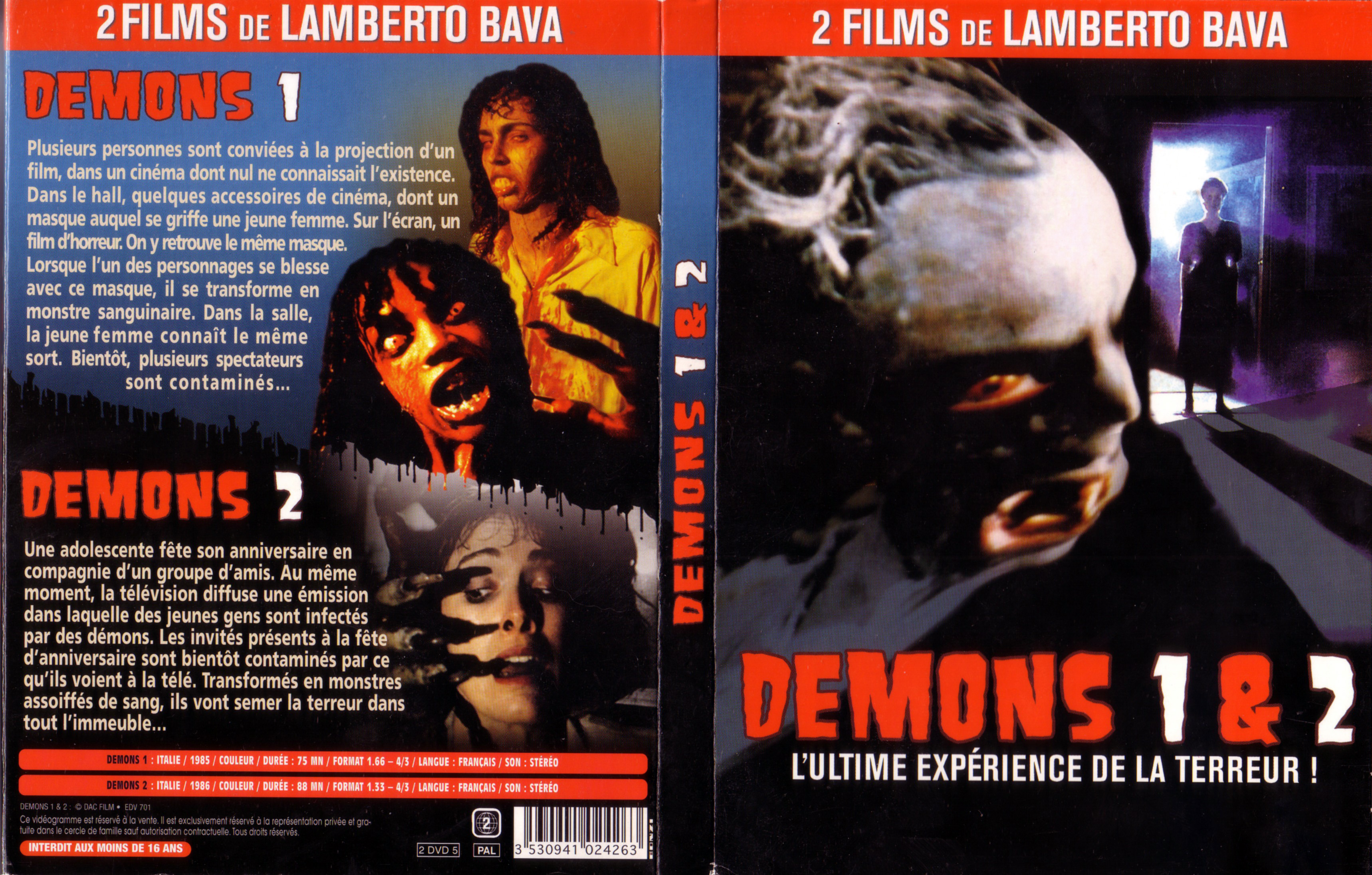 Jaquette DVD Demons 1 et 2