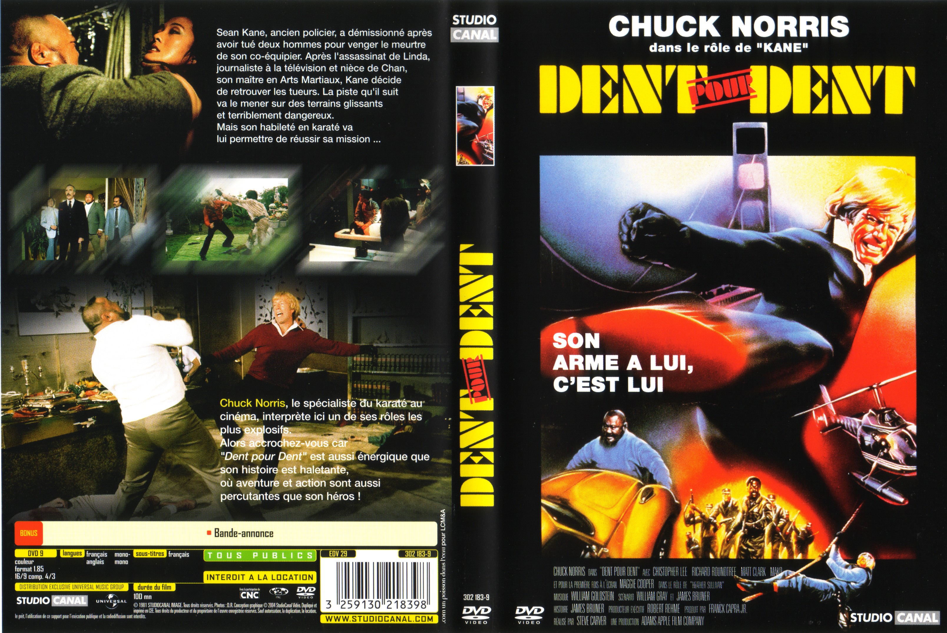 Jaquette DVD Dent pour dent