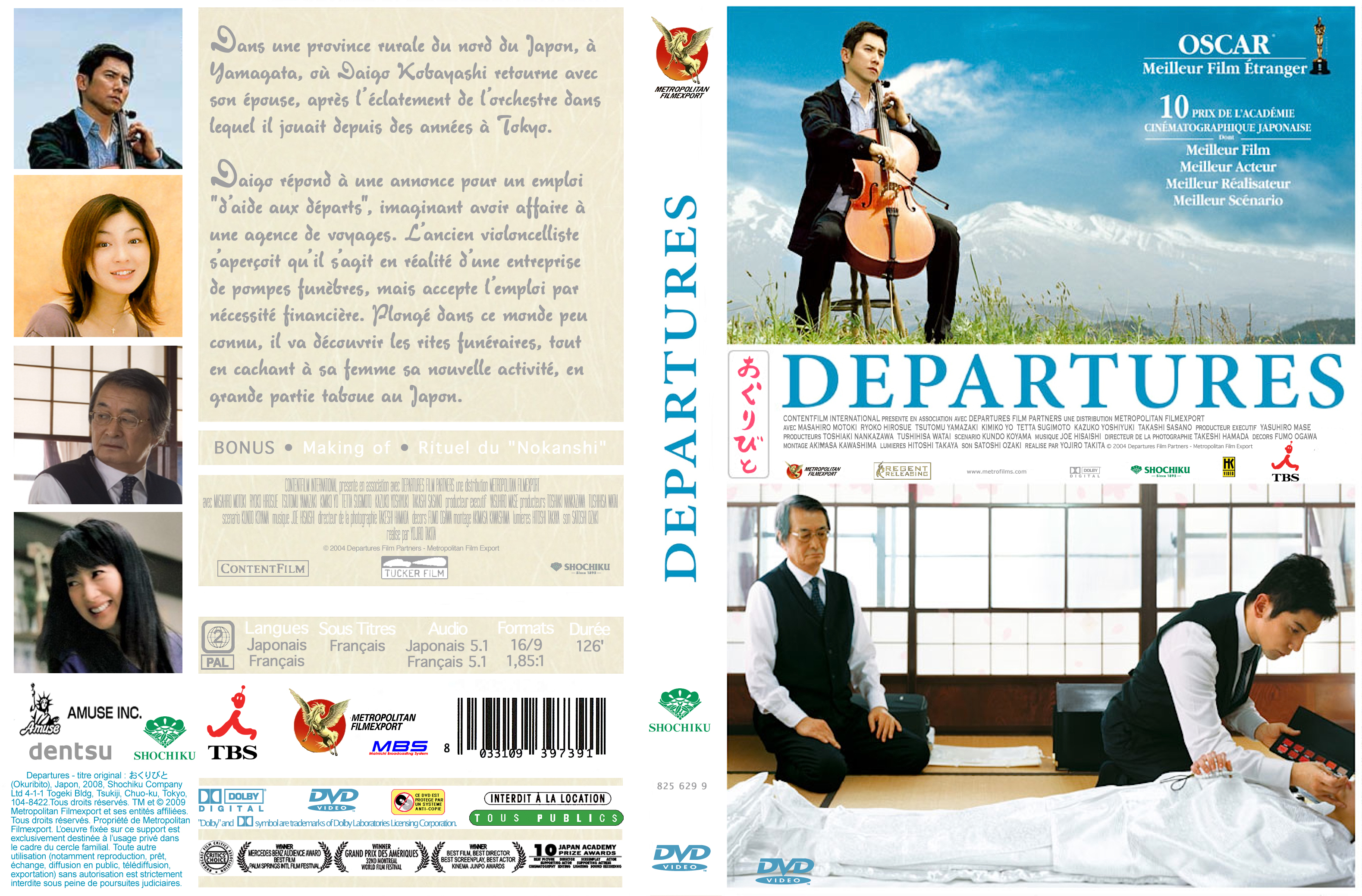 Jaquette DVD Departures custom