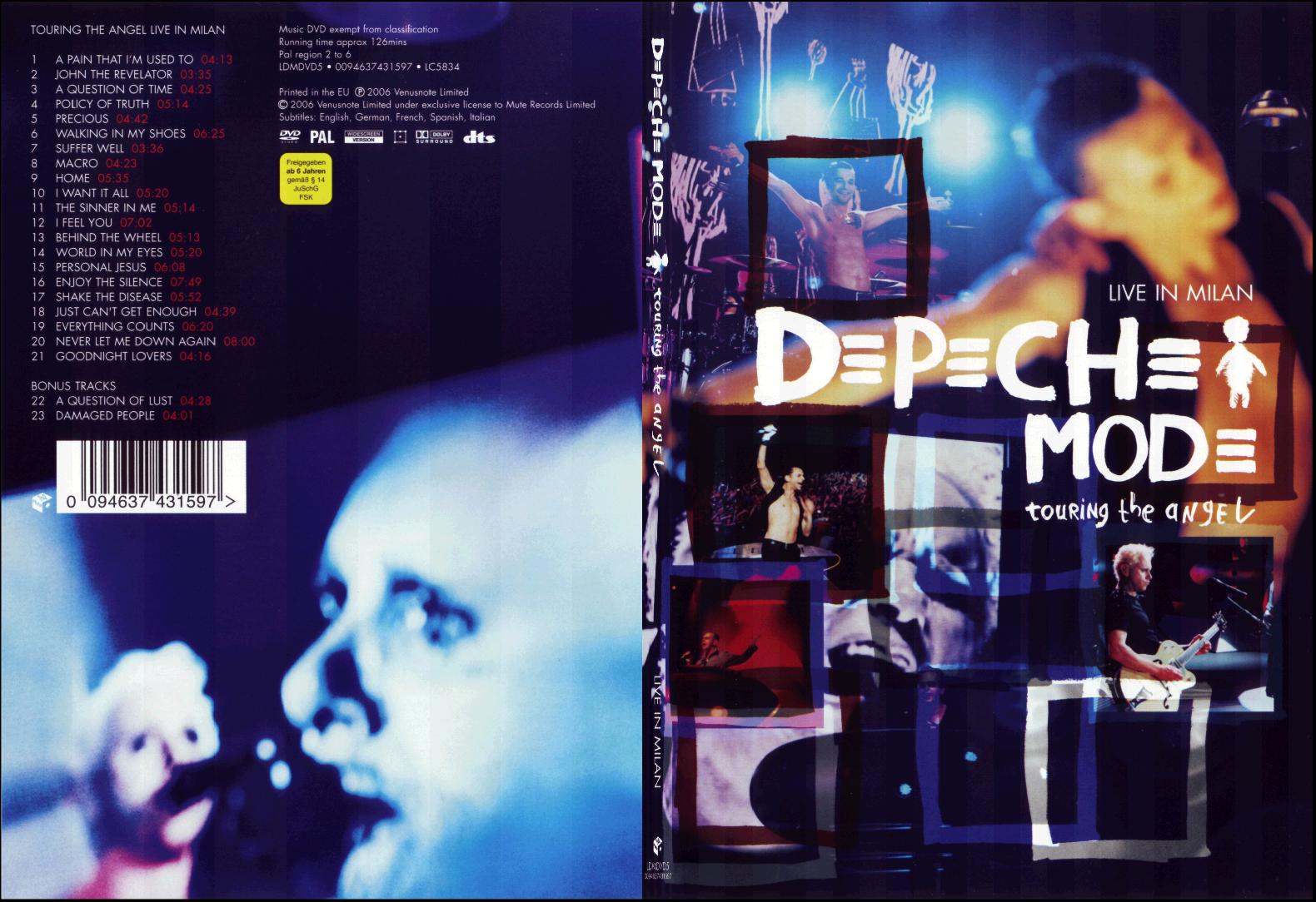 Jaquette DVD Depeche Mode Touring the Angel live in milan 2006 - SLIM