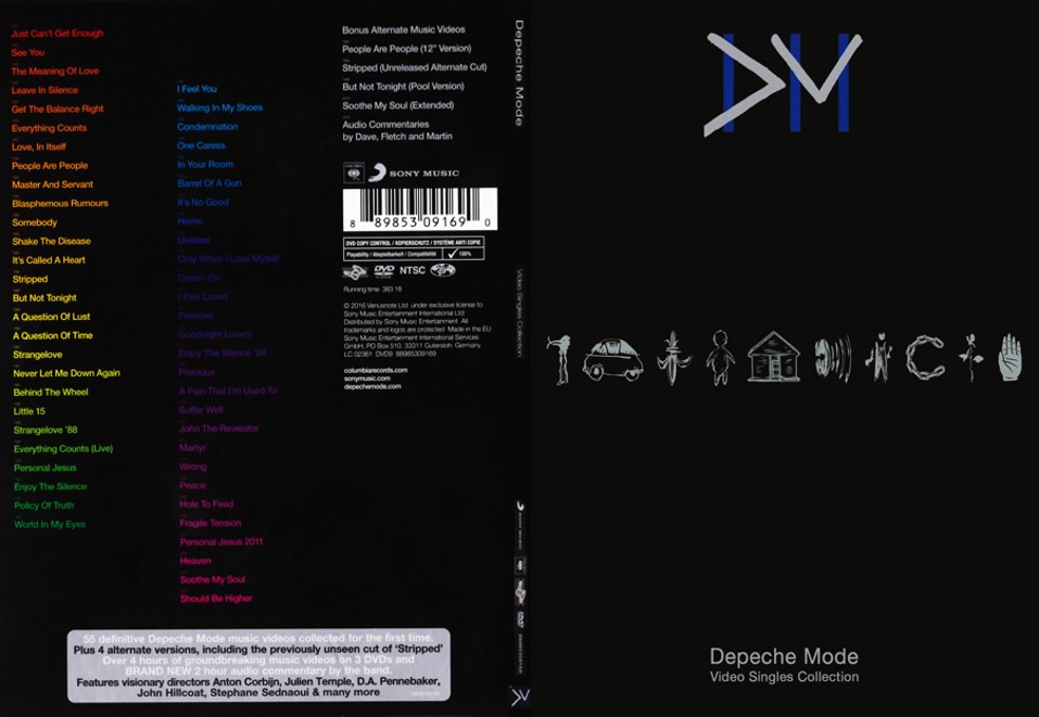 Jaquette DVD Depeche Mode - Video Singles Collection