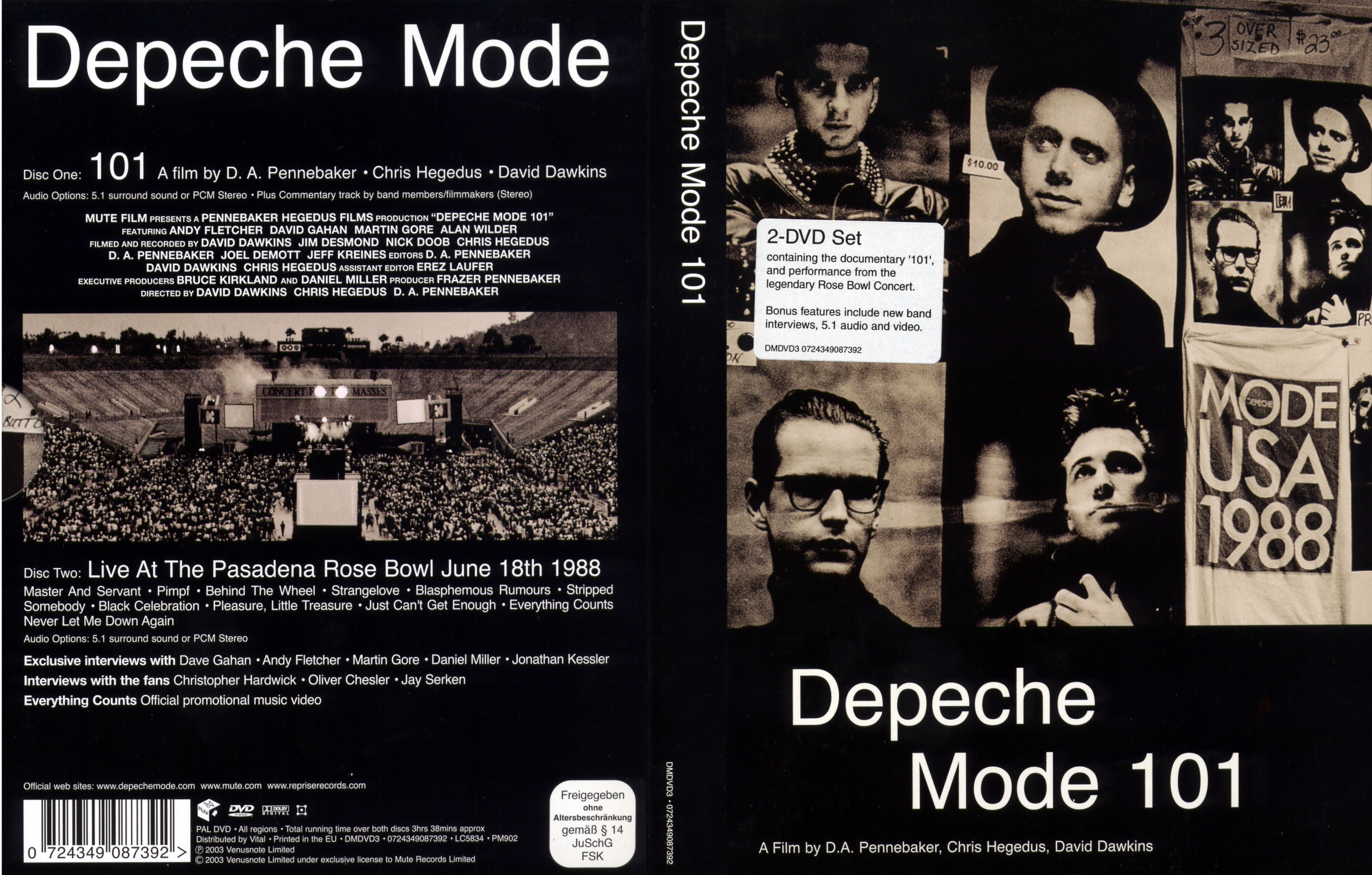 Jaquette DVD Depeche mode 101