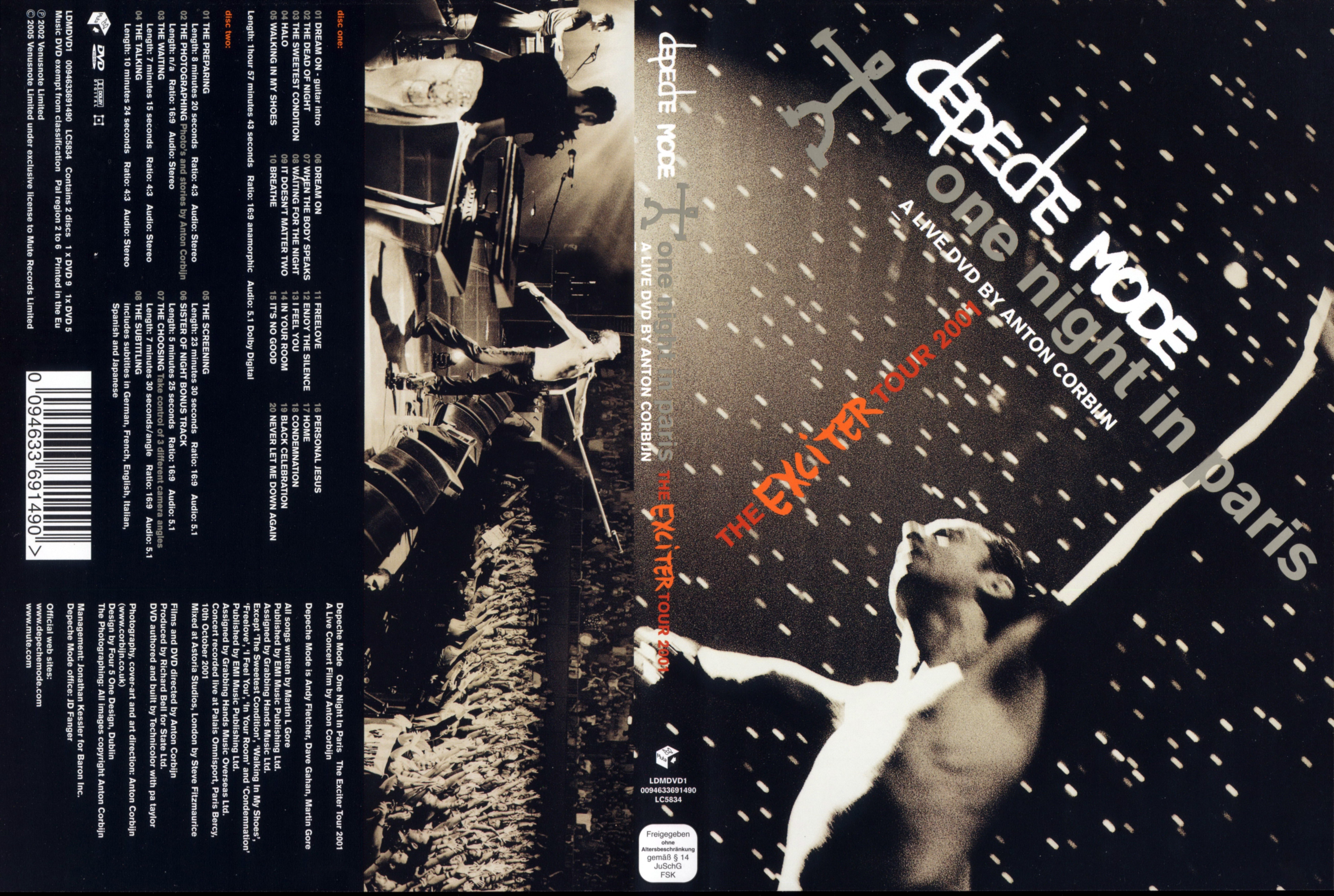 Jaquette DVD Depeche mode one night in Paris