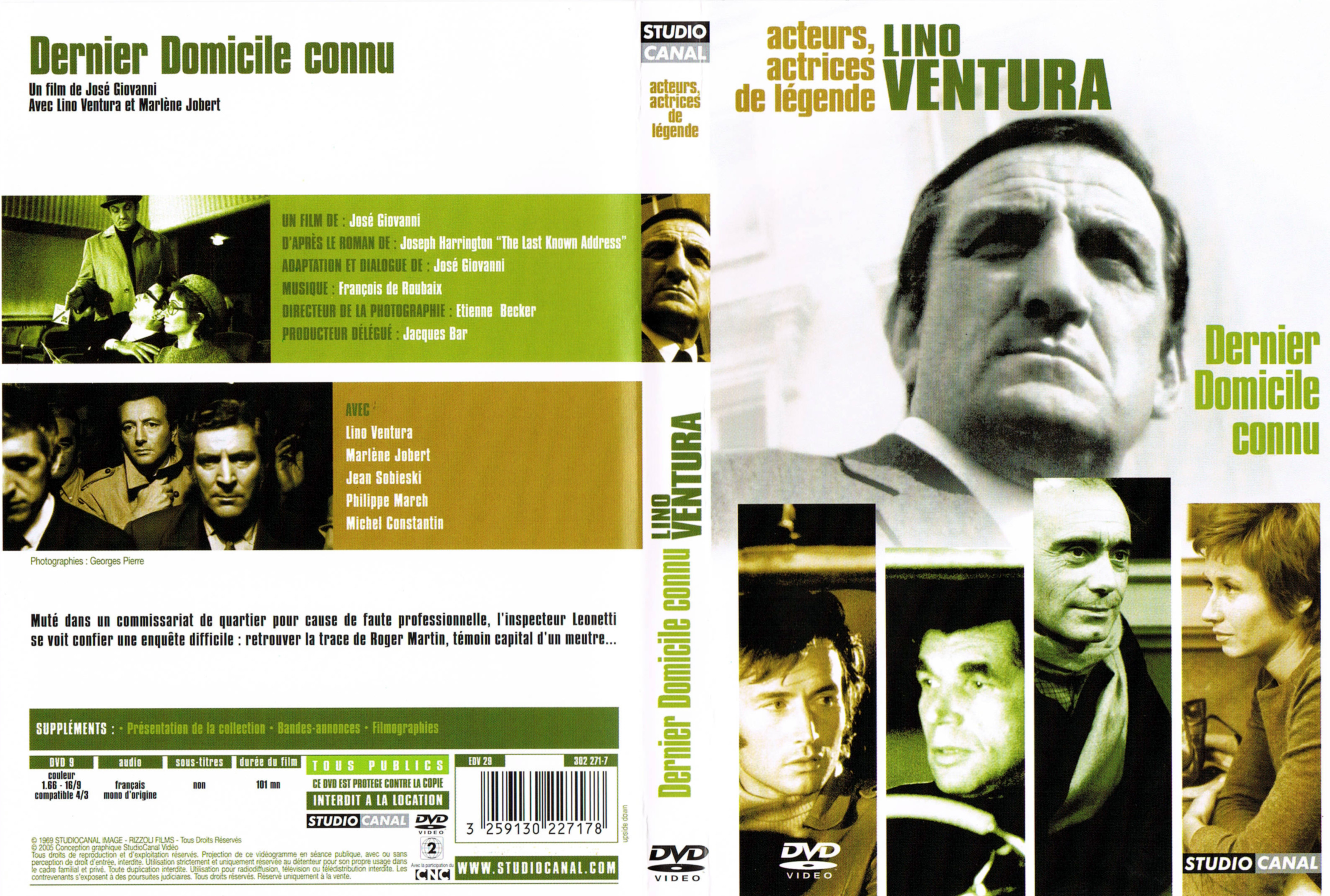 Jaquette DVD Dernier domicile connu v2