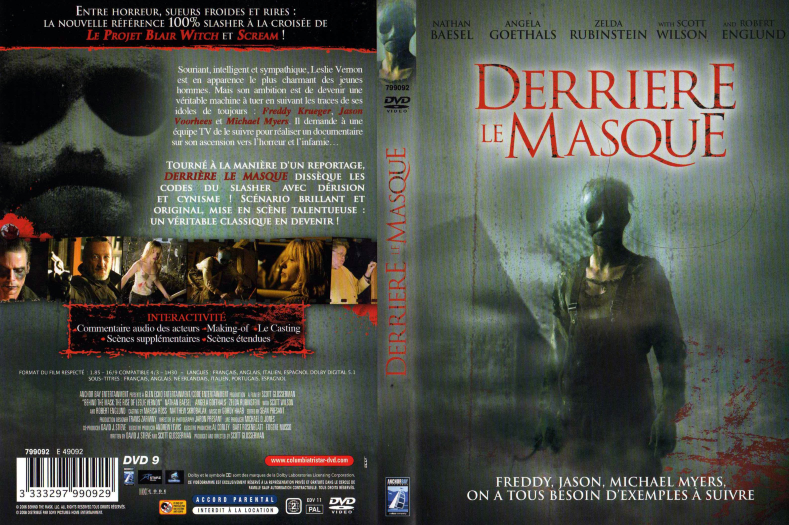 Jaquette DVD Derrire le masque