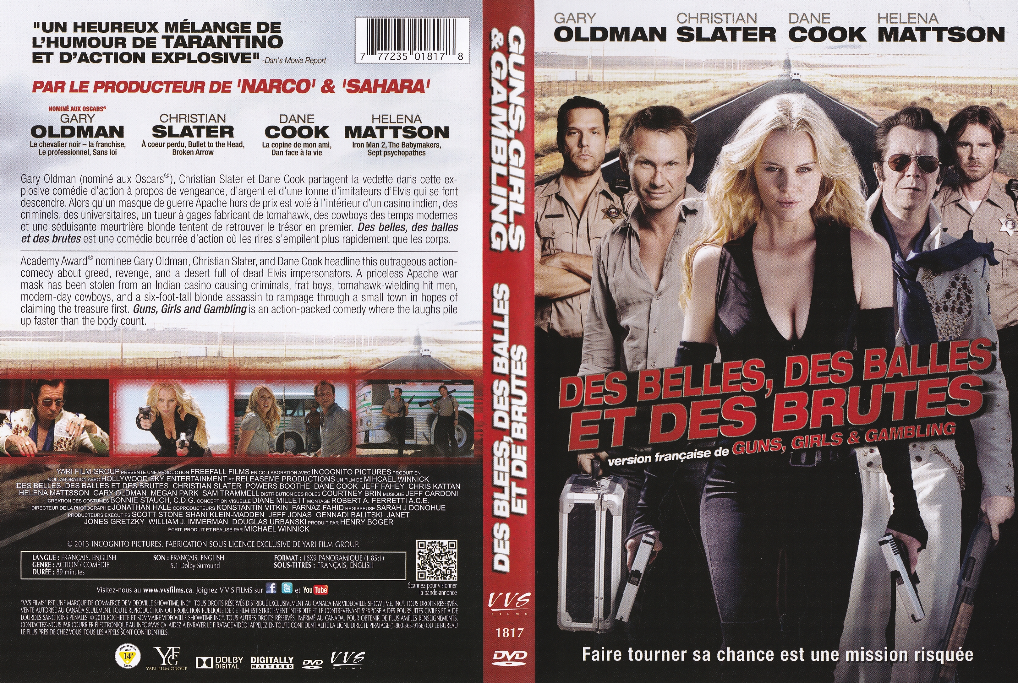 Jaquette DVD Des belles, des balles et des brutes - Guns, girls and gambling (Canadienne)