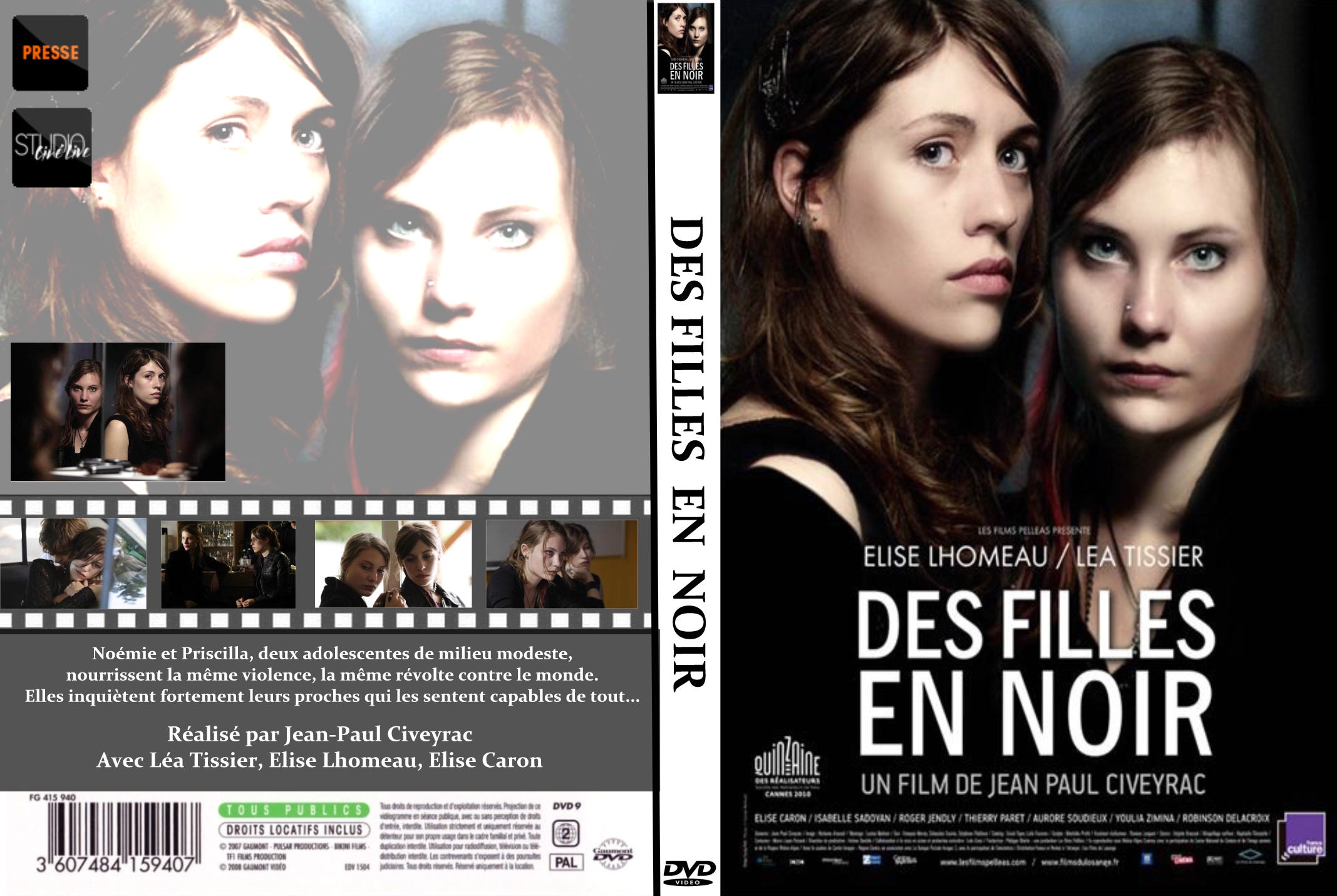 Jaquette DVD Des filles en noir custom