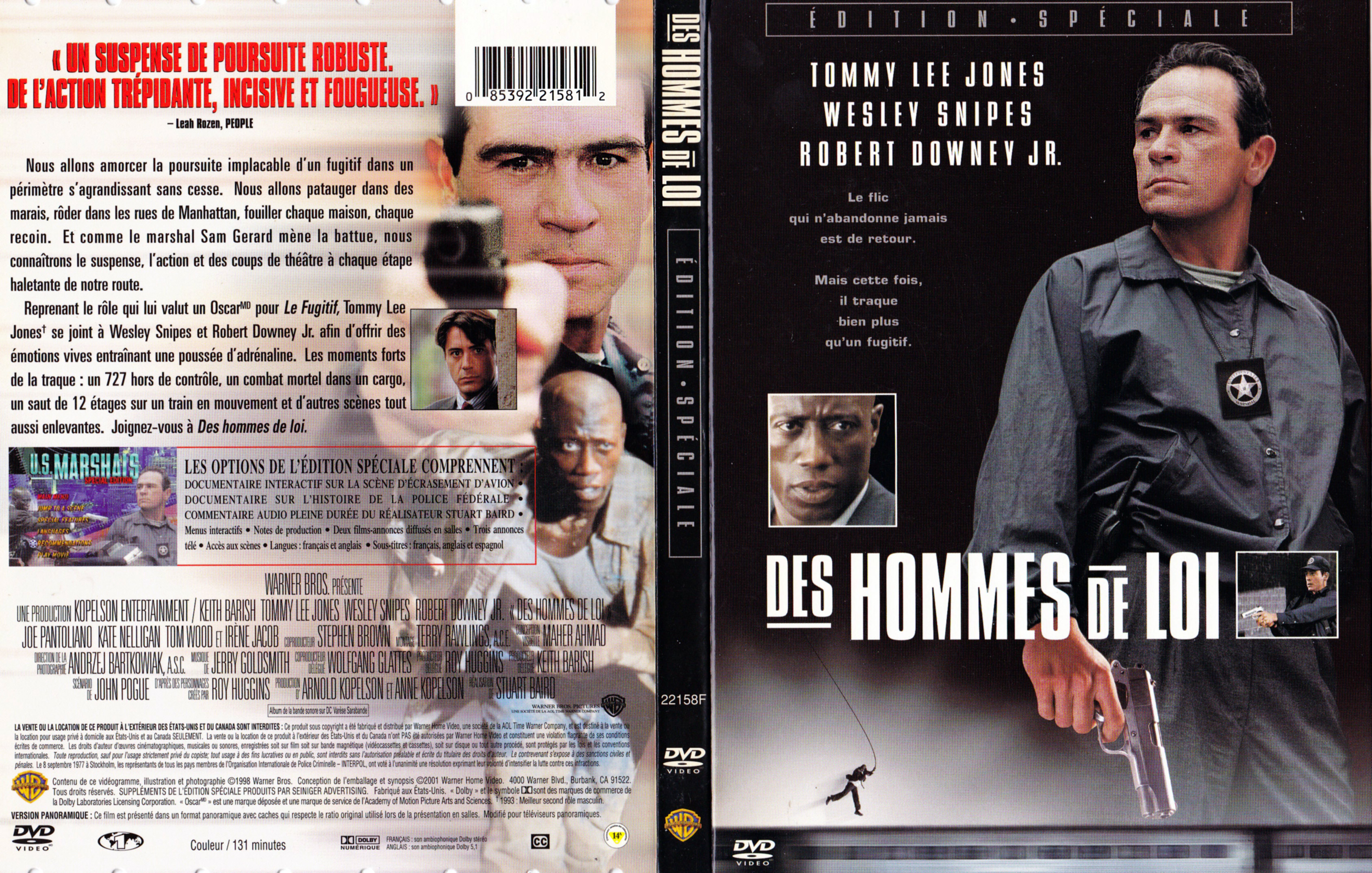 Jaquette DVD Des hommes de loi (Canadienne)