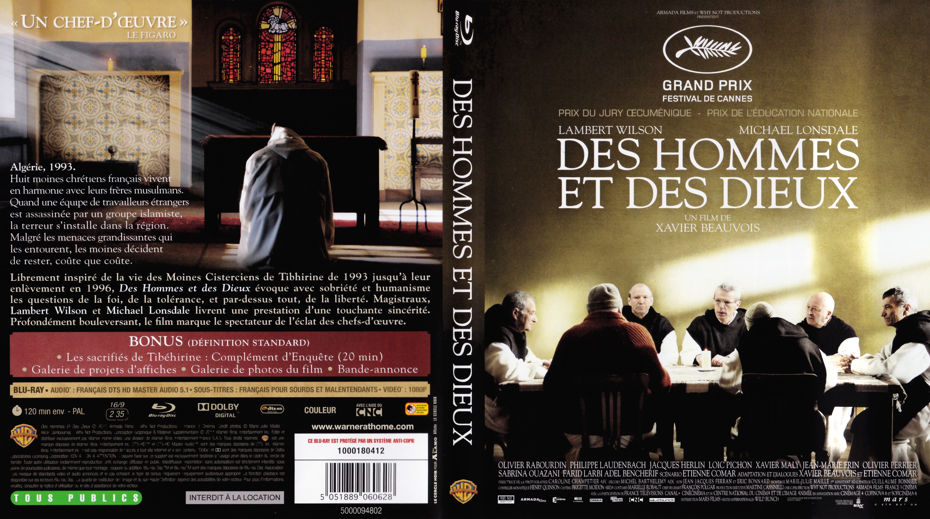 Jaquette DVD Des hommes et des dieux (BLU-RAY) v2