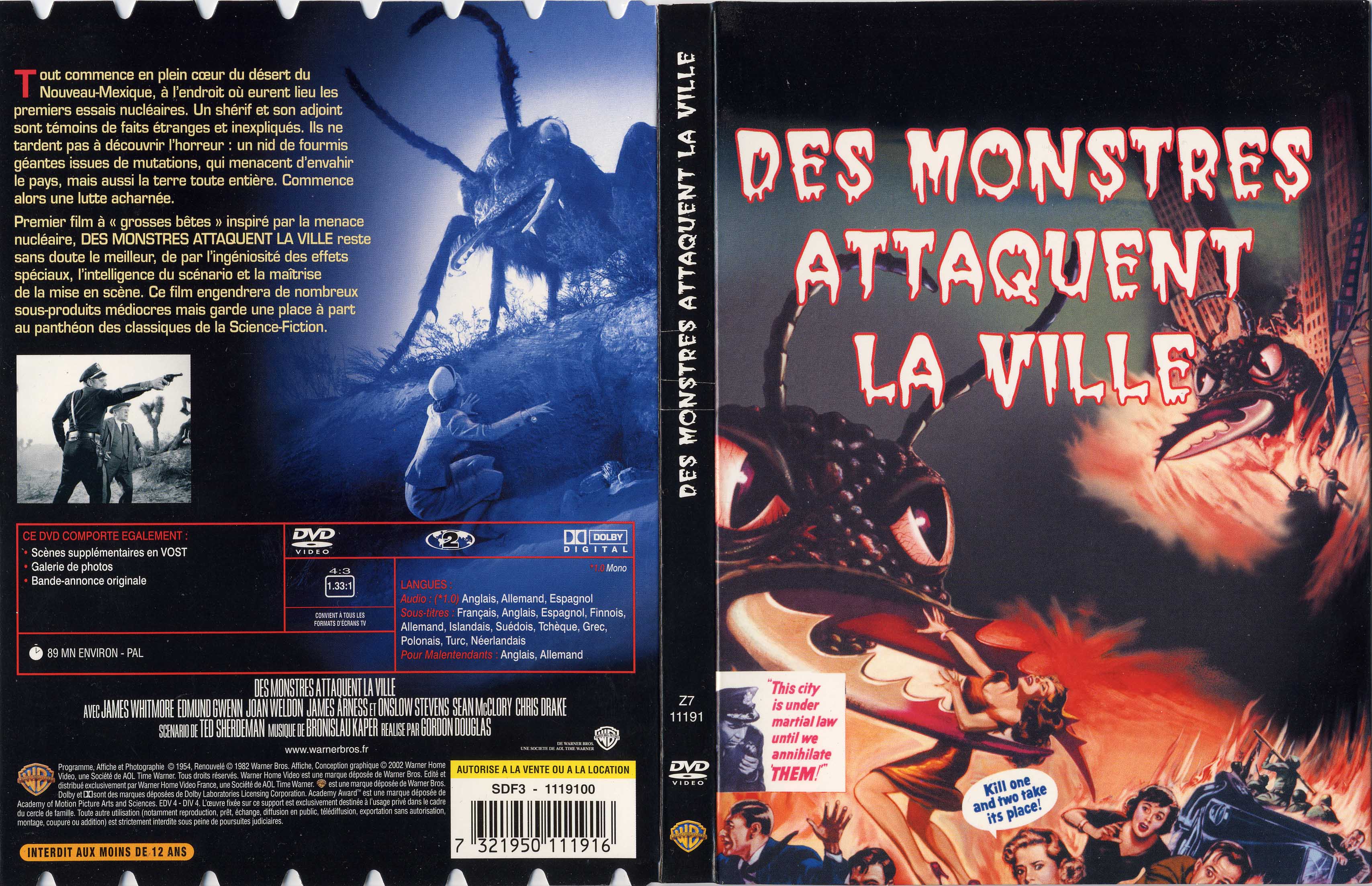 Jaquette DVD Des monstres attaquent la ville