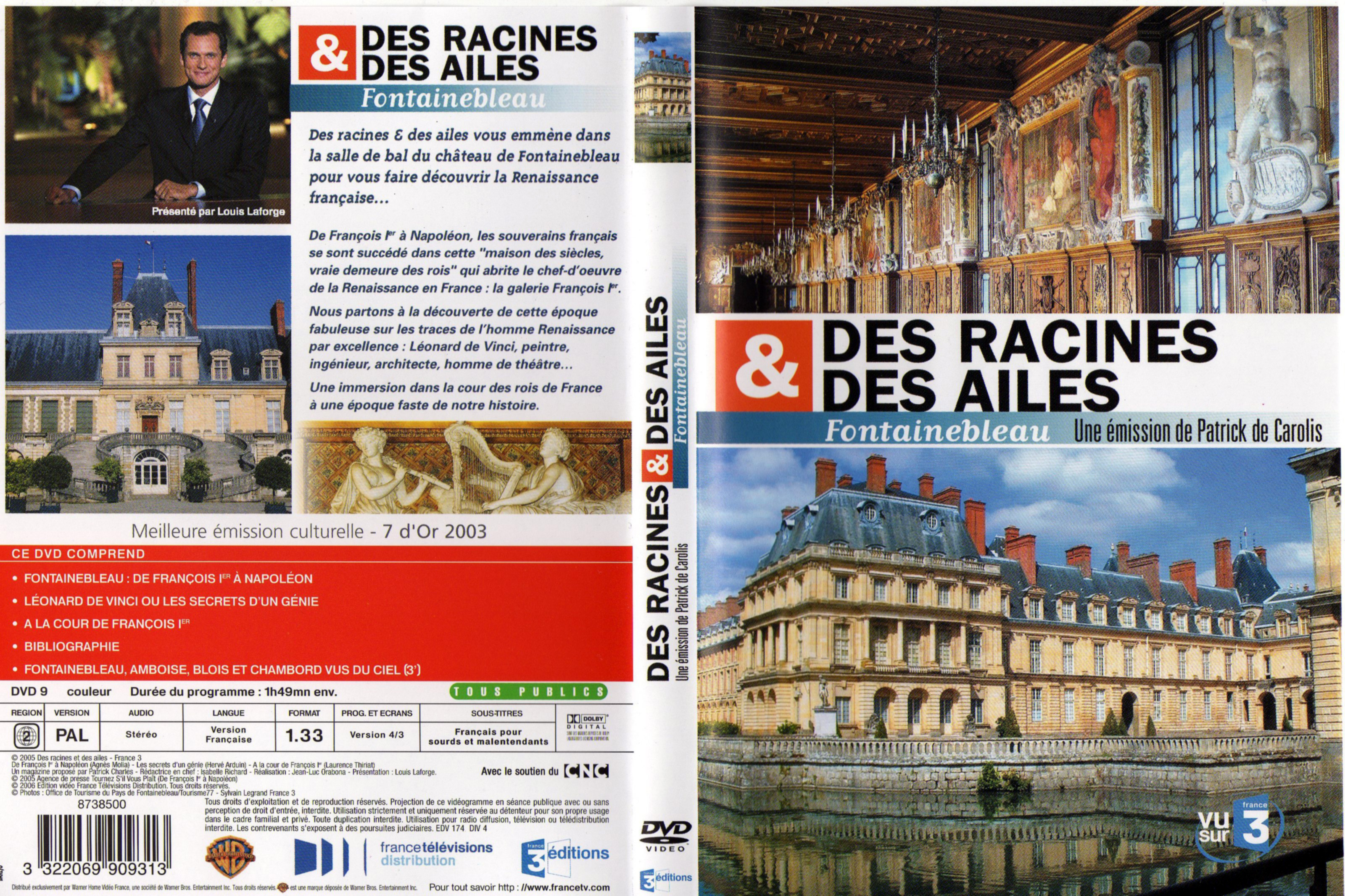 Jaquette DVD Des racines et des ailes - Fontainebleau
