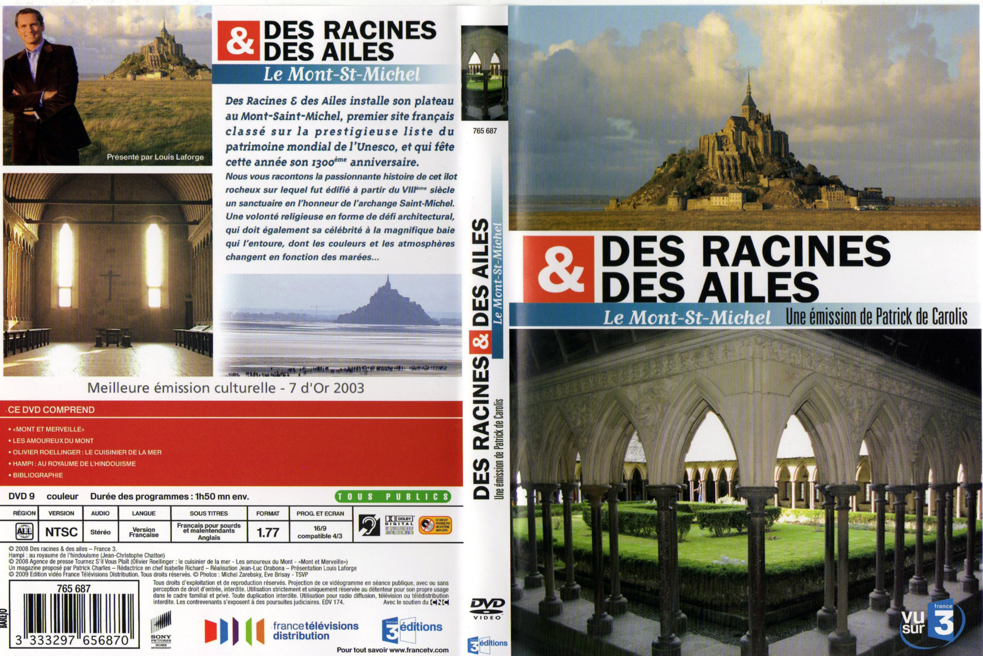 Jaquette DVD Des racines et des ailes - Le mont St Michel