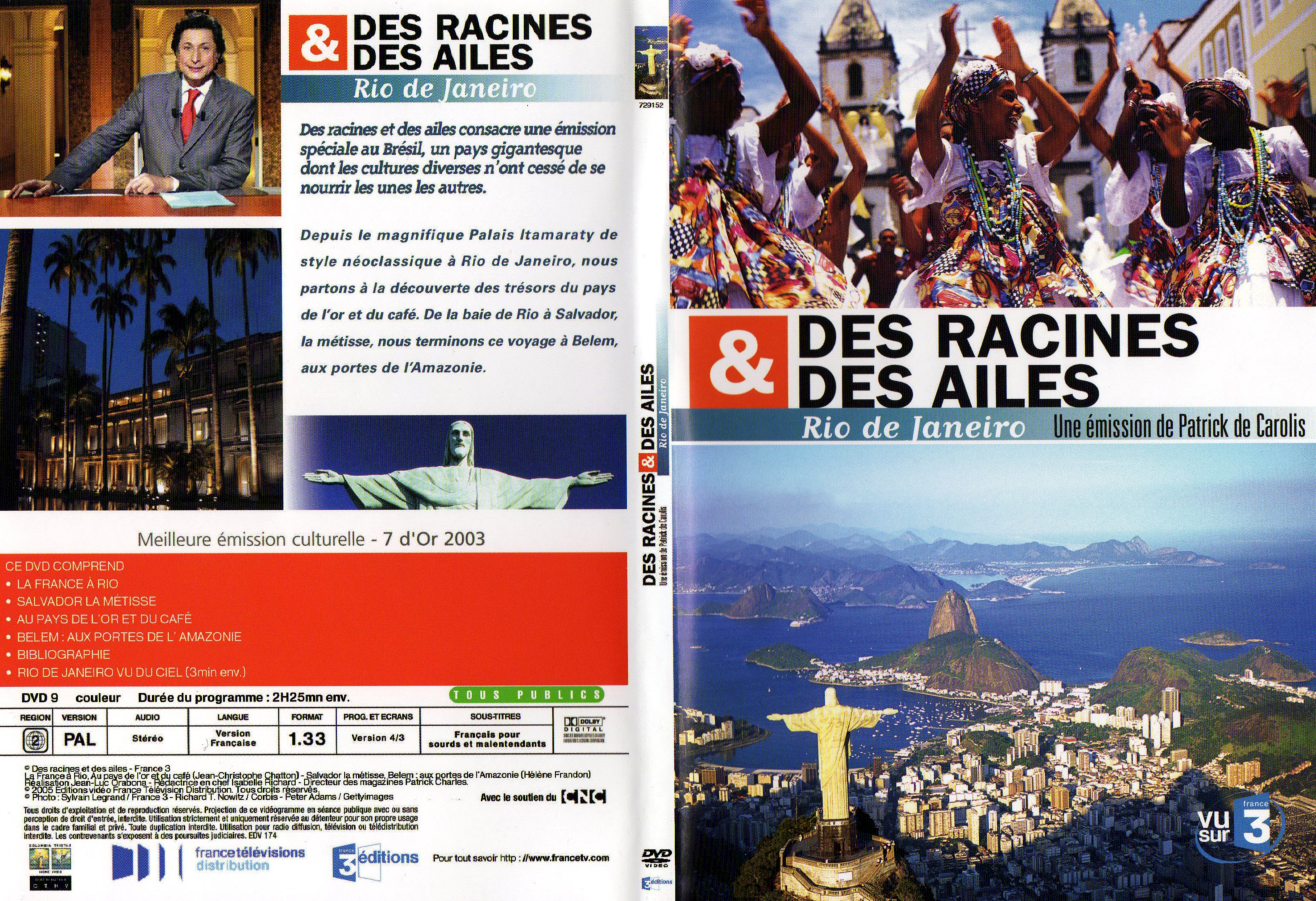 Jaquette DVD Des racines et des ailes - Rio de janeiro