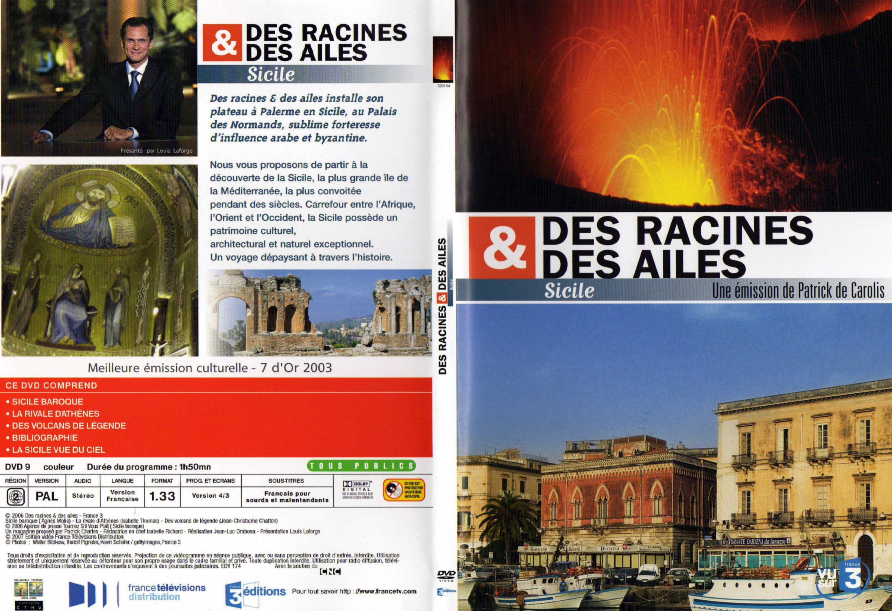 Jaquette DVD Des racines et des ailes - Sicile