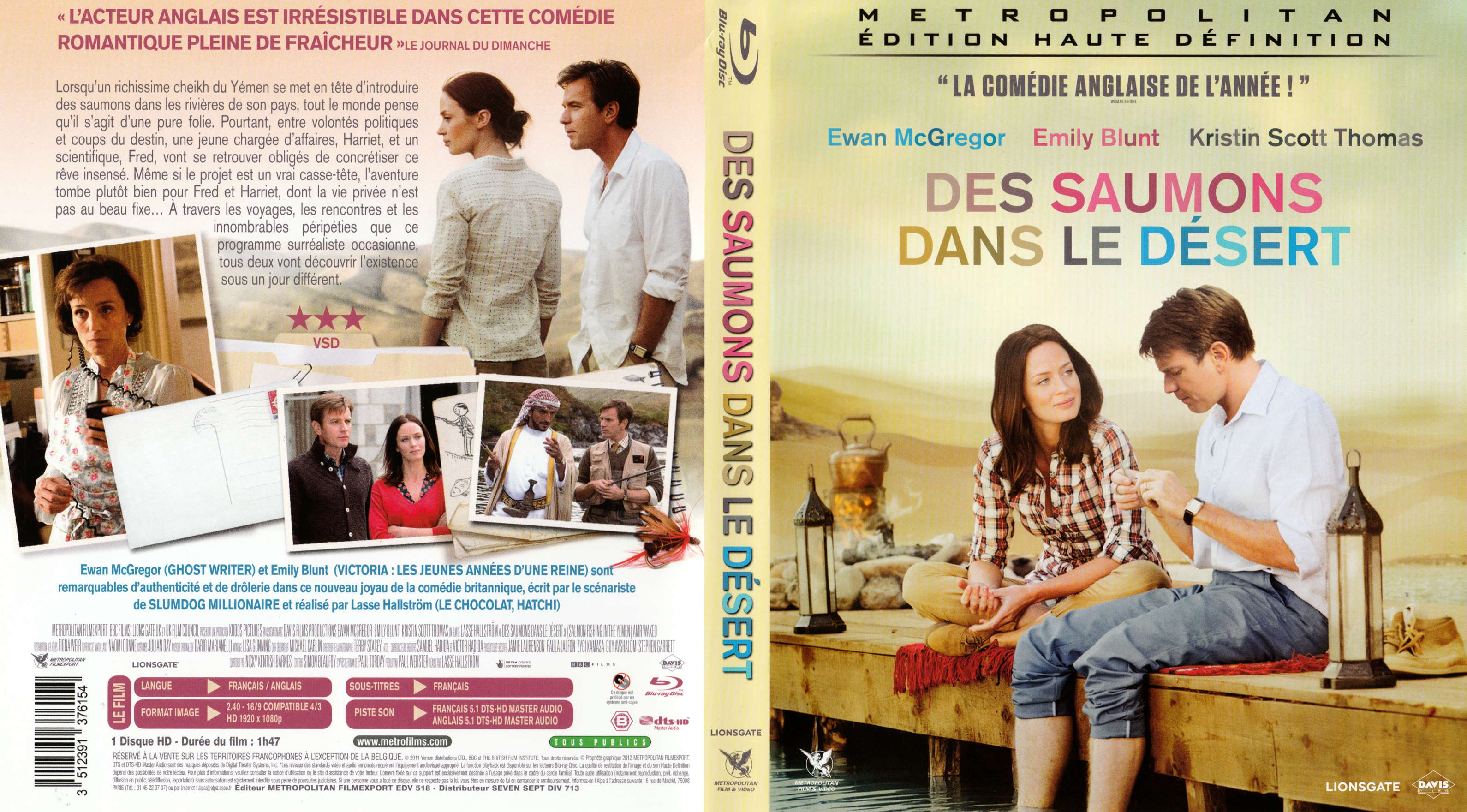 Jaquette DVD Des saumons dans le desert (BLU-RAY)