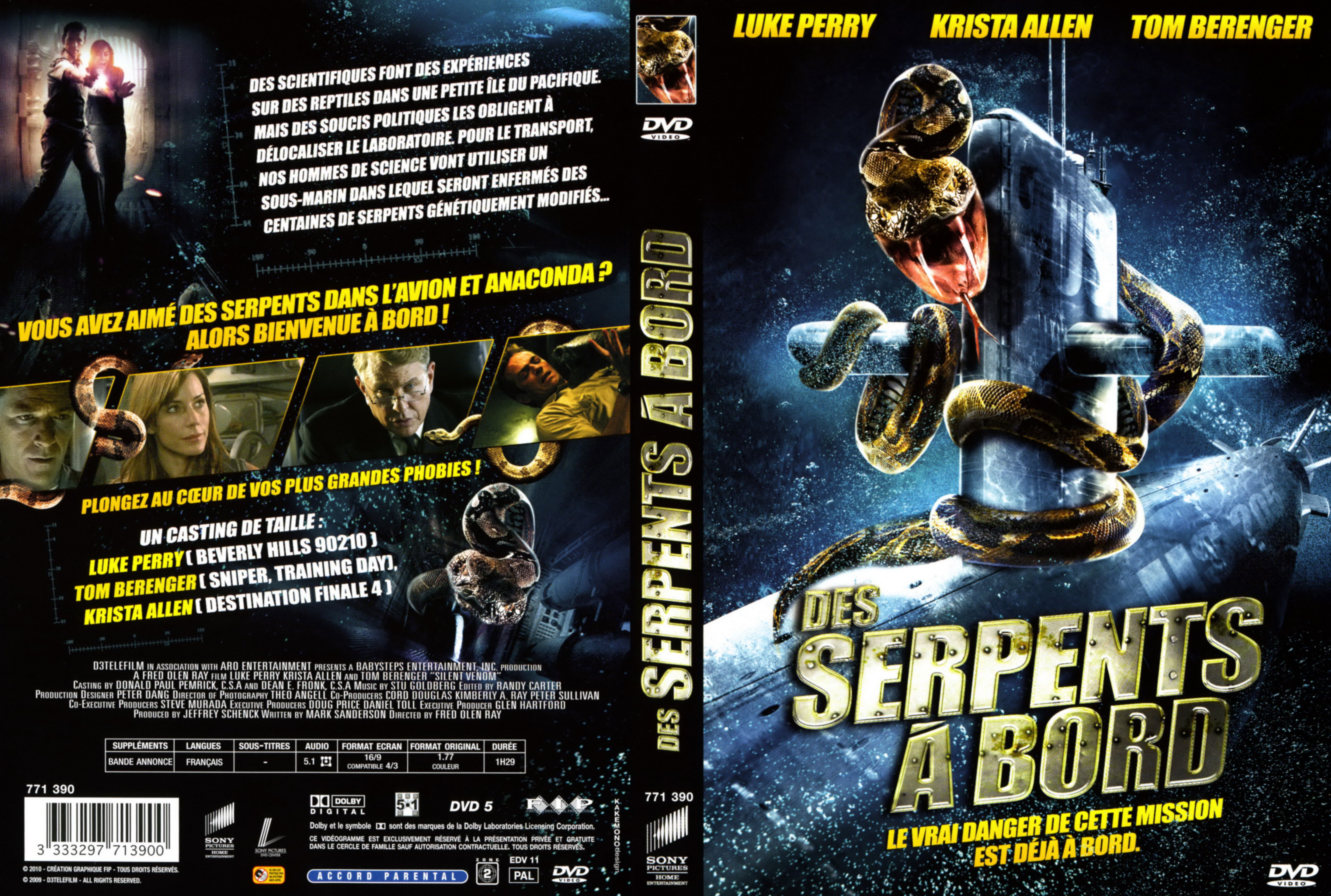 Jaquette DVD Des serpents  bord