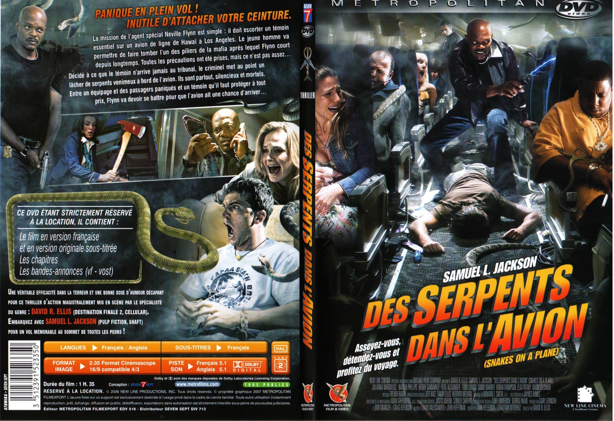 Jaquette DVD Des serpents dans l