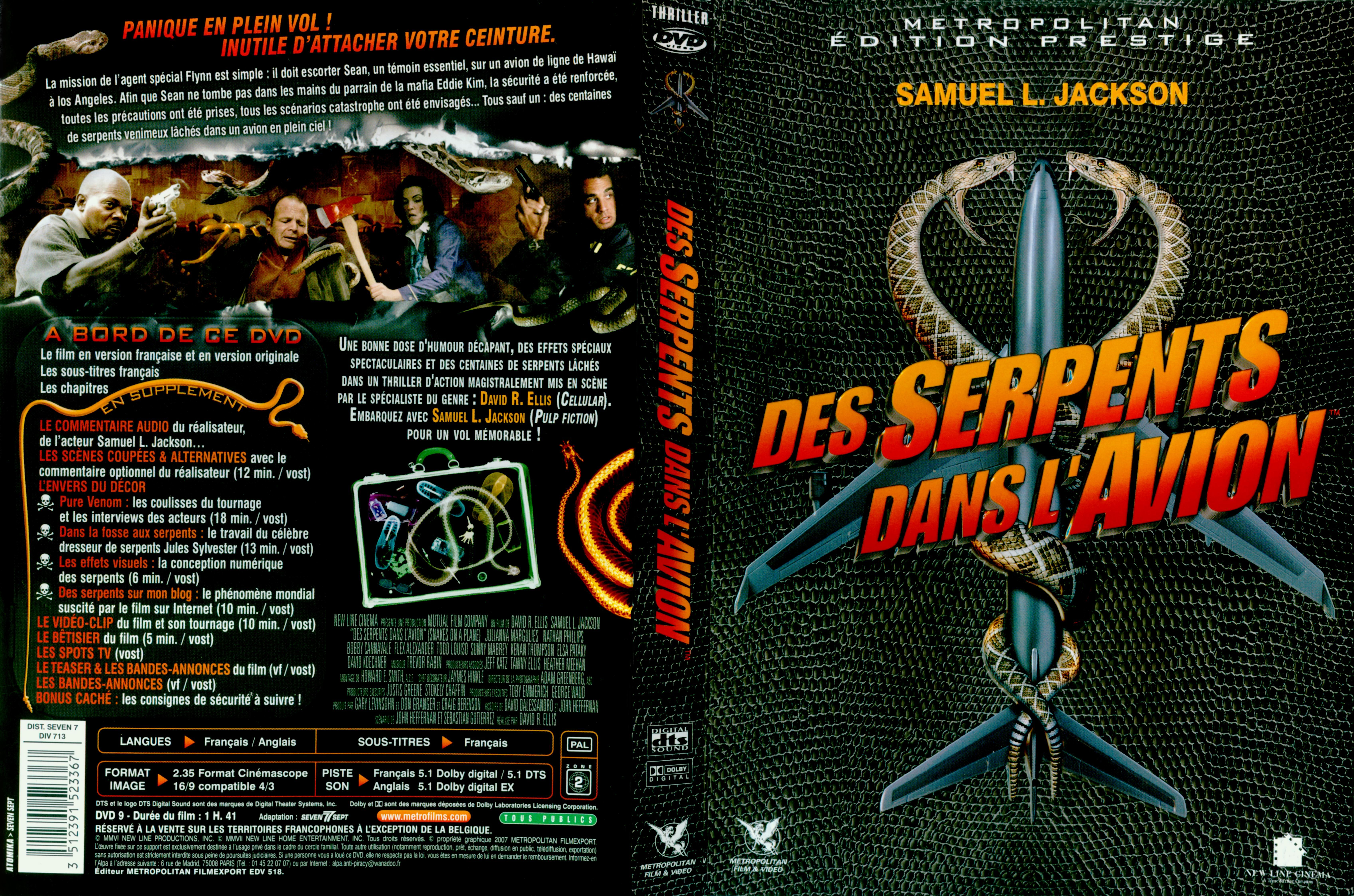 Jaquette DVD Des serpents dans l