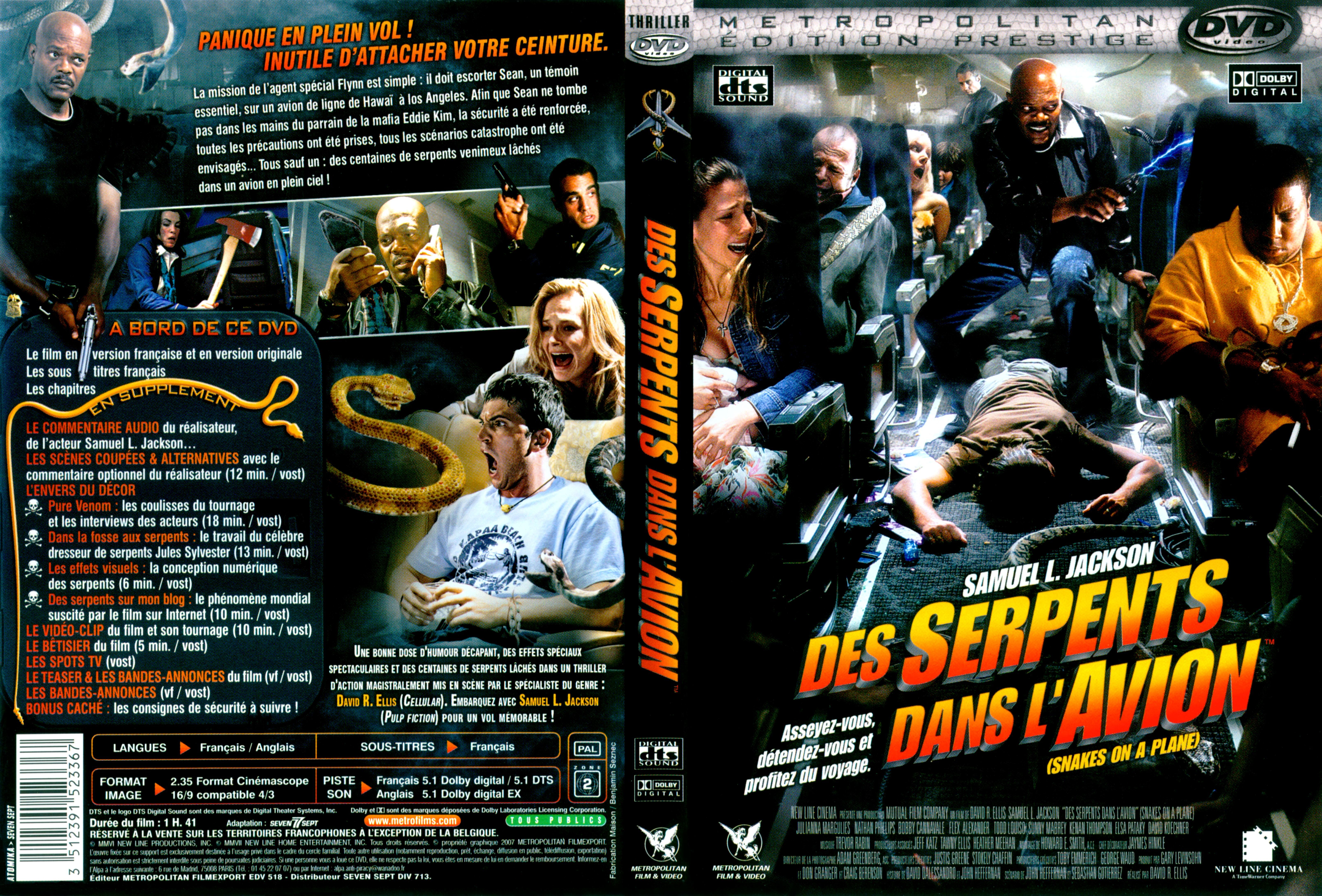 Jaquette DVD Des serpents dans l