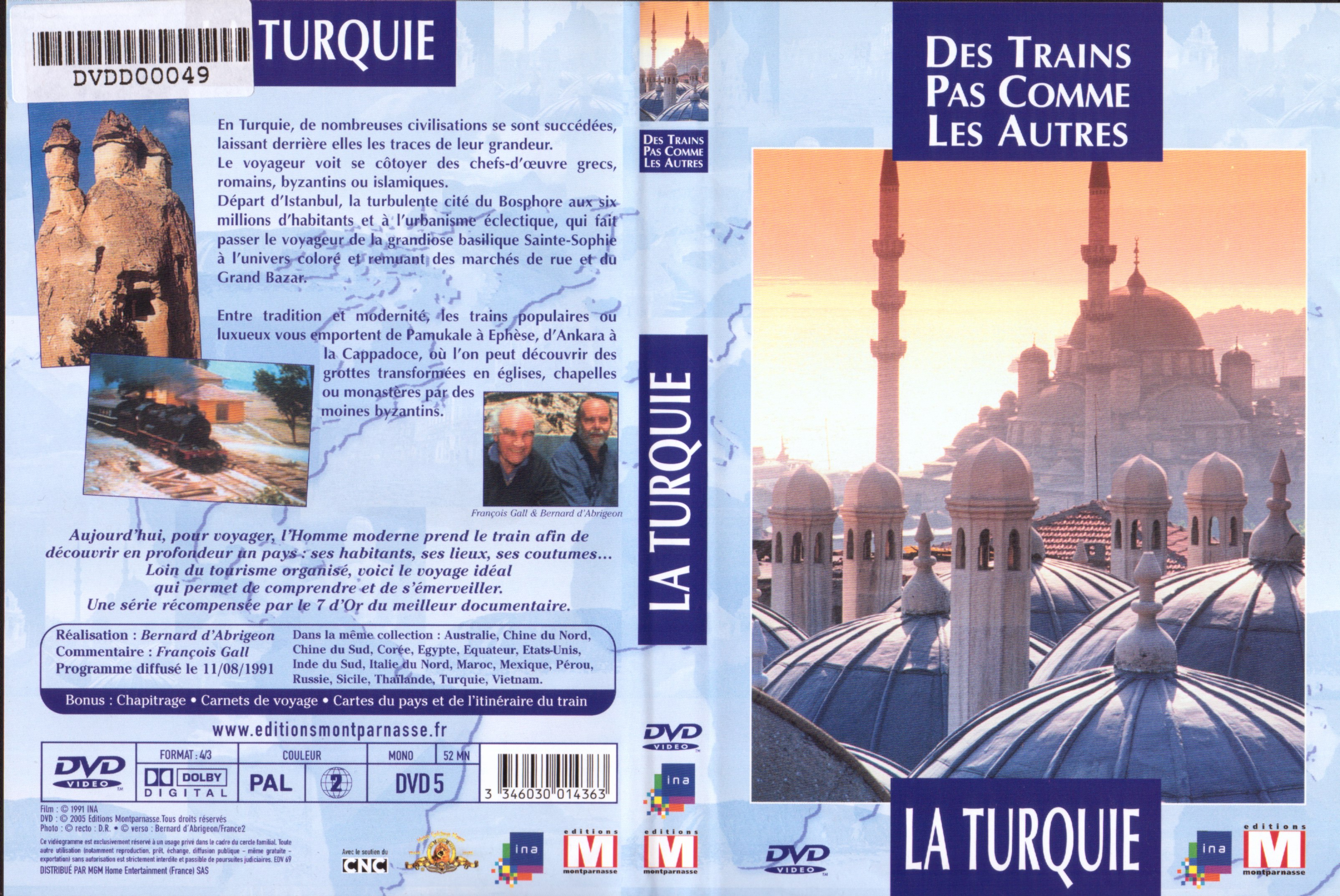 Jaquette DVD Des trains pas comme les autres - La Turquie