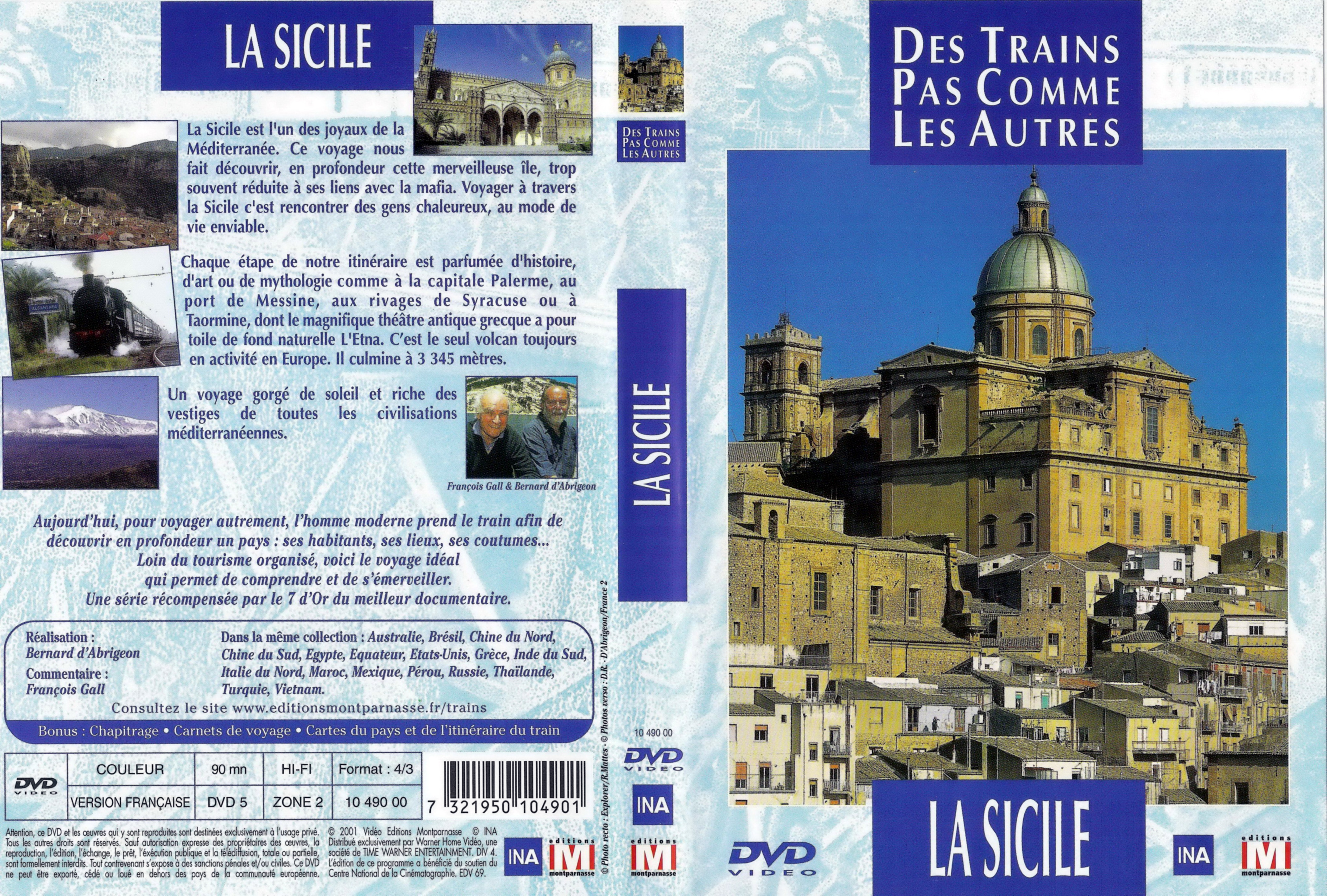 Jaquette DVD Des trains pas comme les autres - La sicile