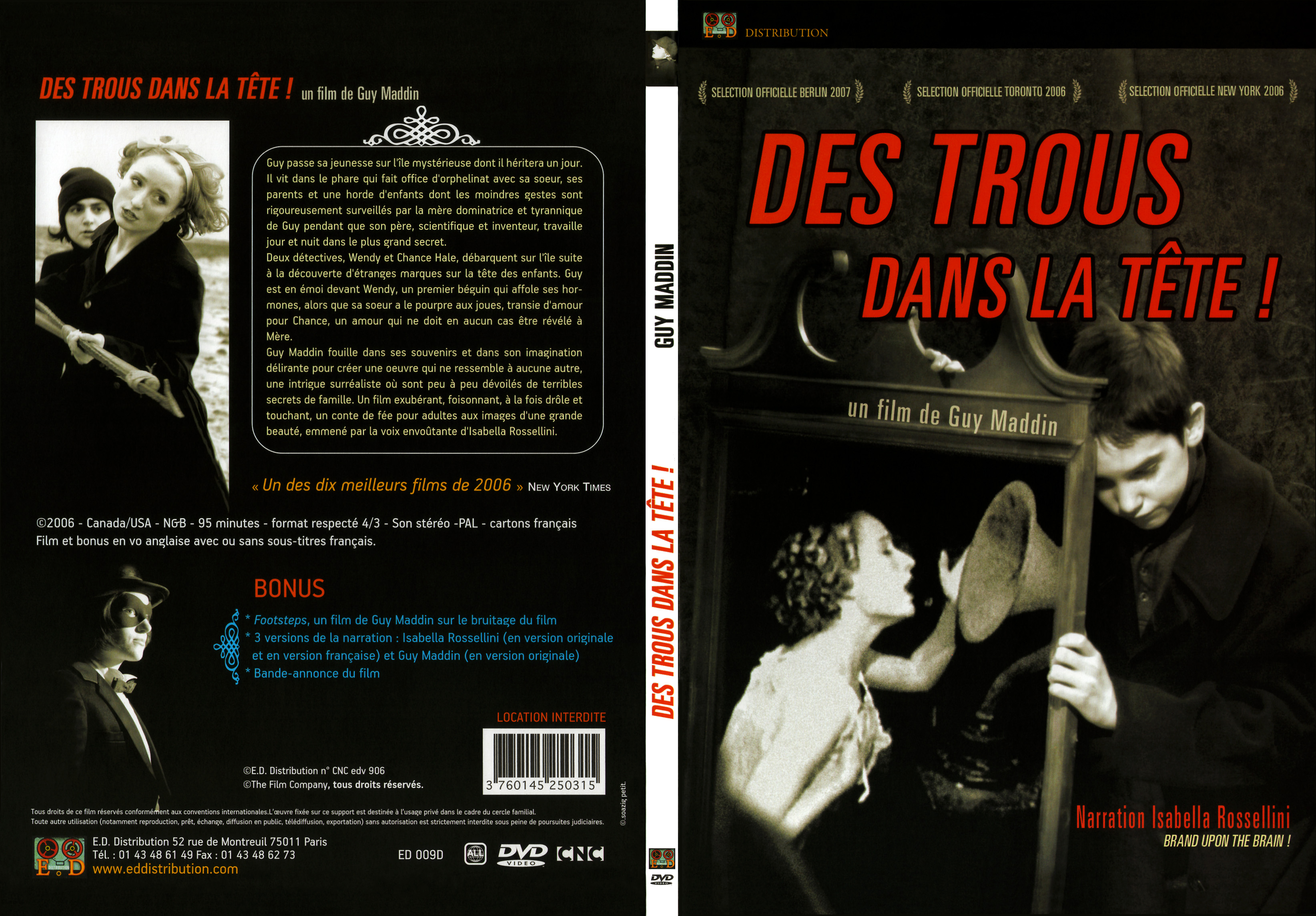 Jaquette DVD Des trous dans la tete