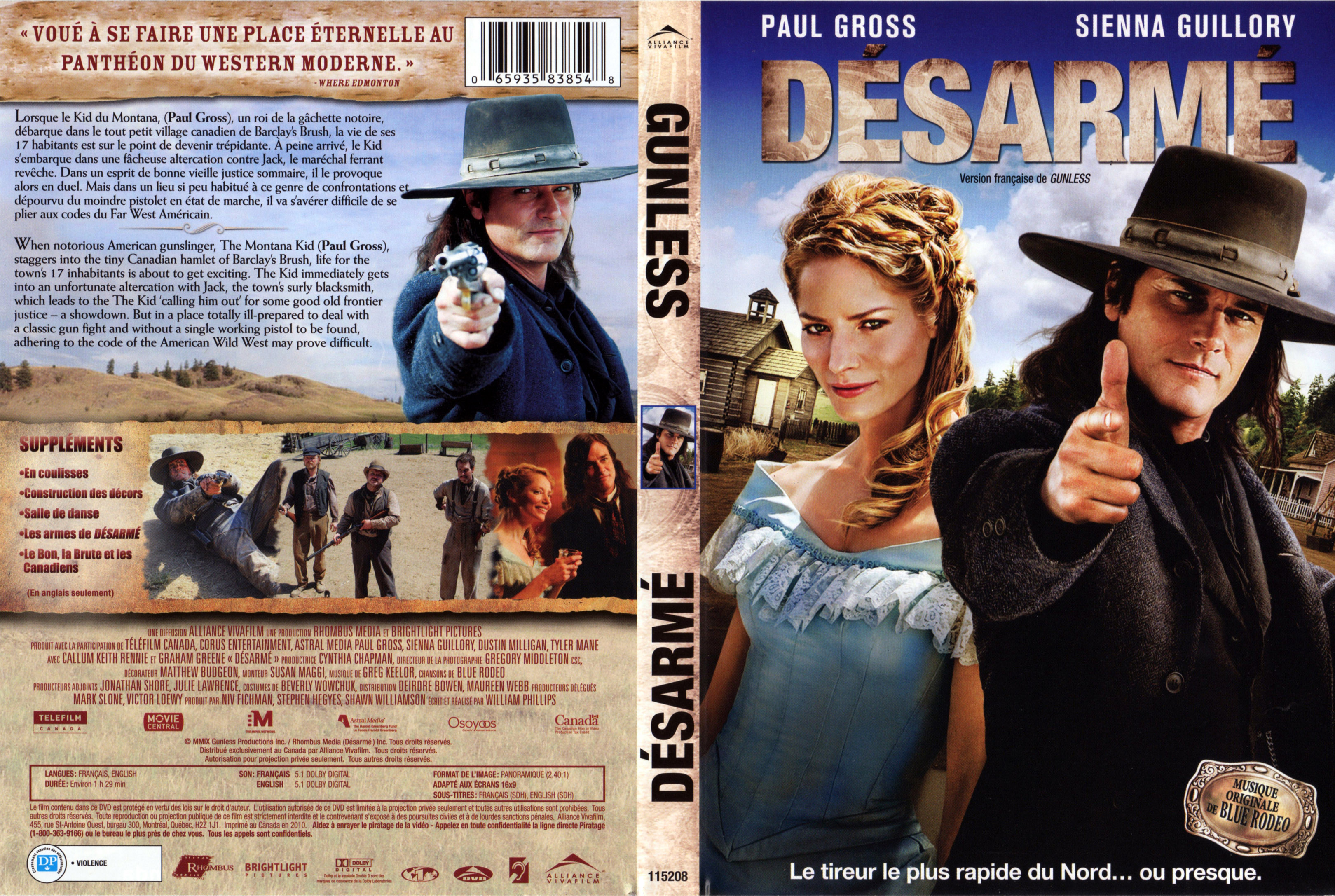 Jaquette DVD Dsarm - Gunless (Canadienne)