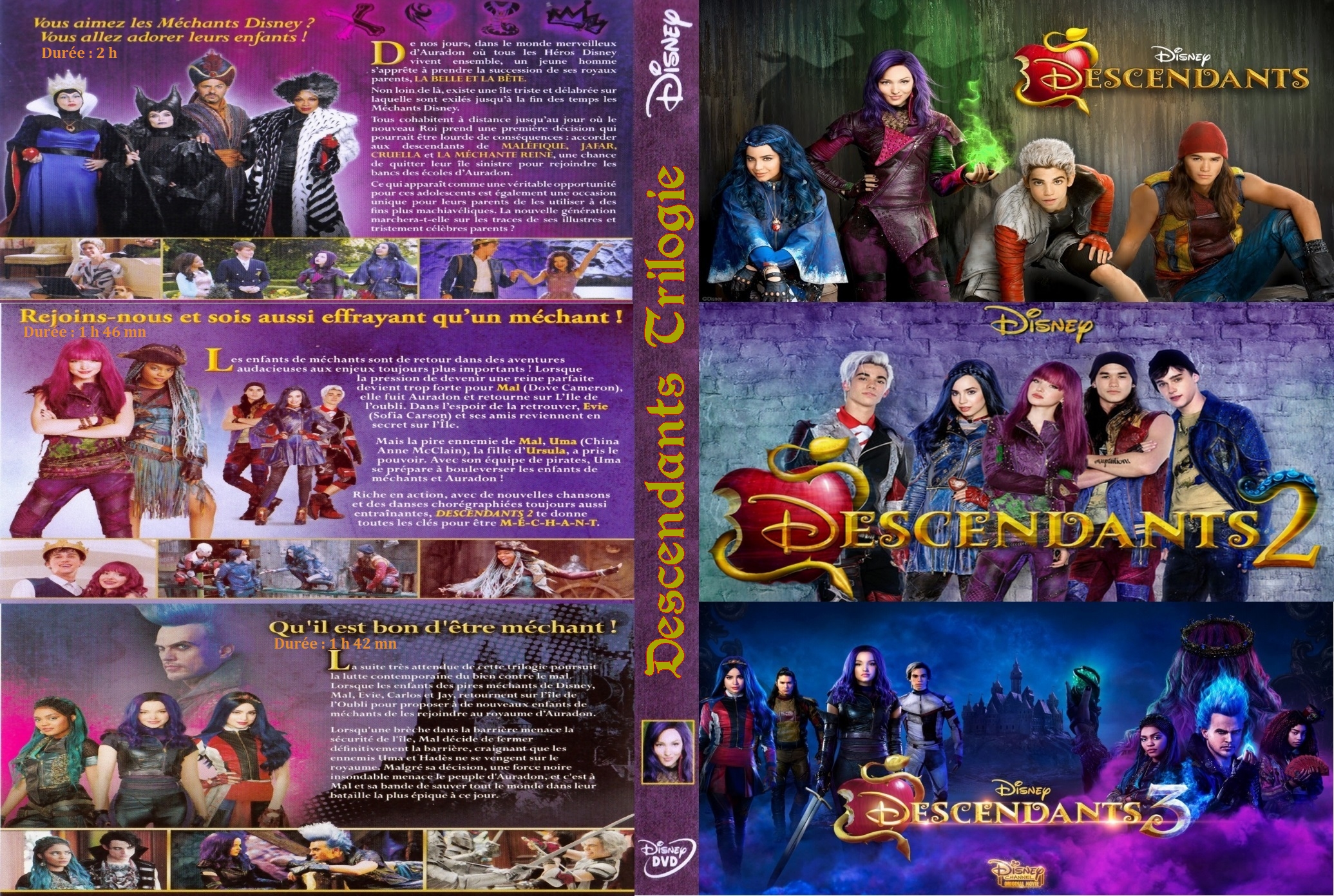 Jaquette DVD Descendands Trilogie Custom 