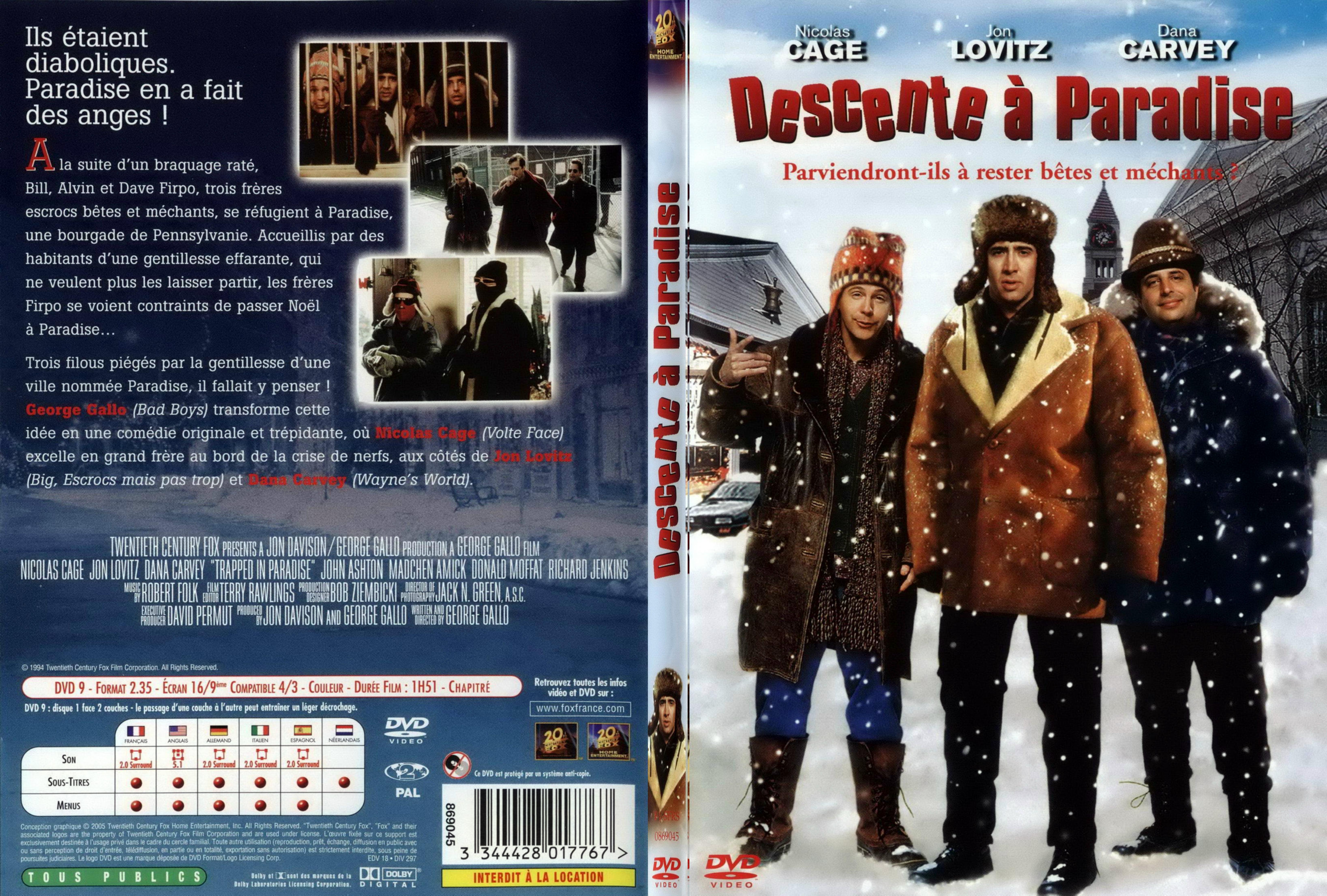 Jaquette DVD Descente a Paradise - SLIM