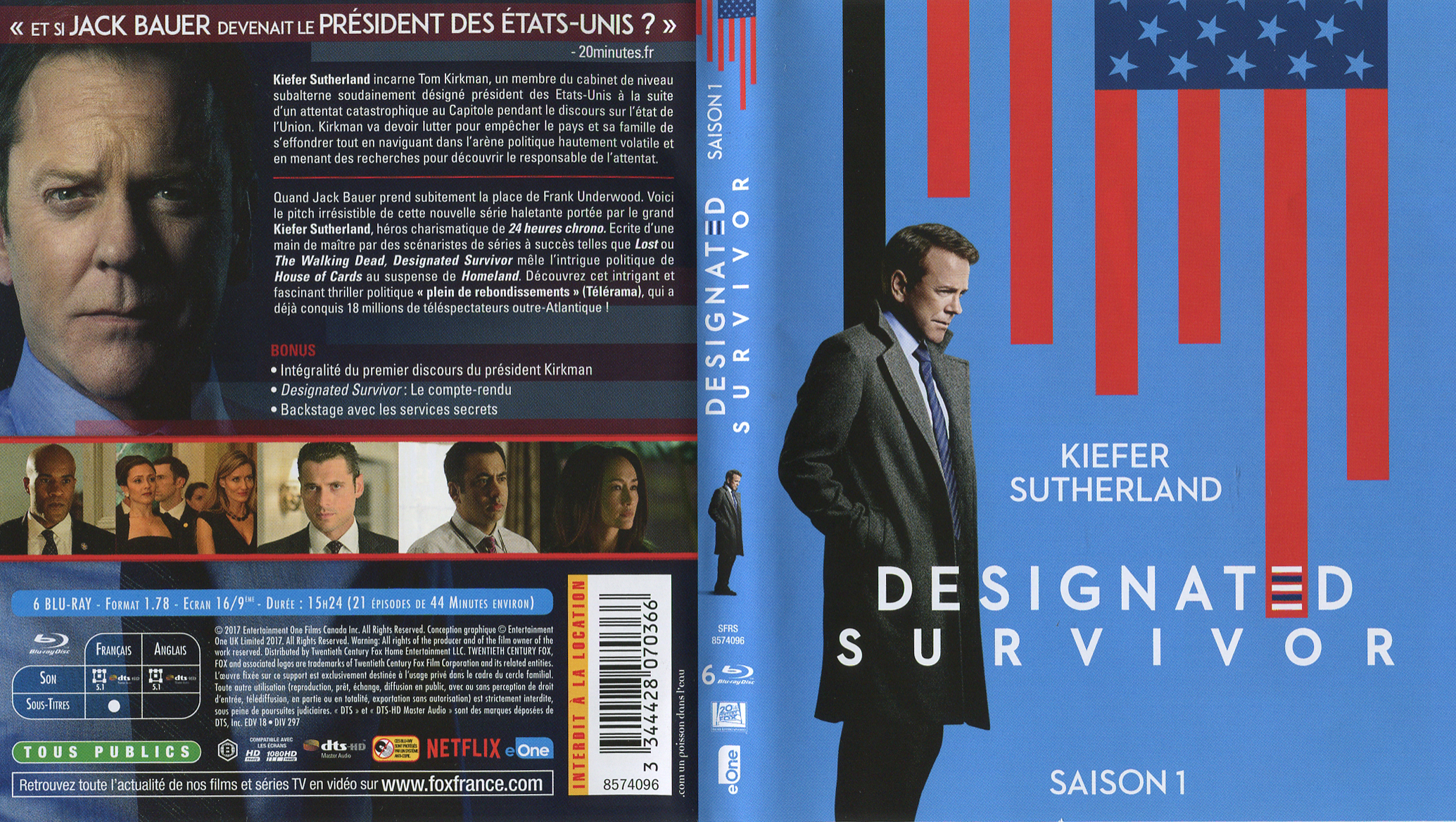 Jaquette DVD Designated survivor Saison 1 (BLU-RAY)