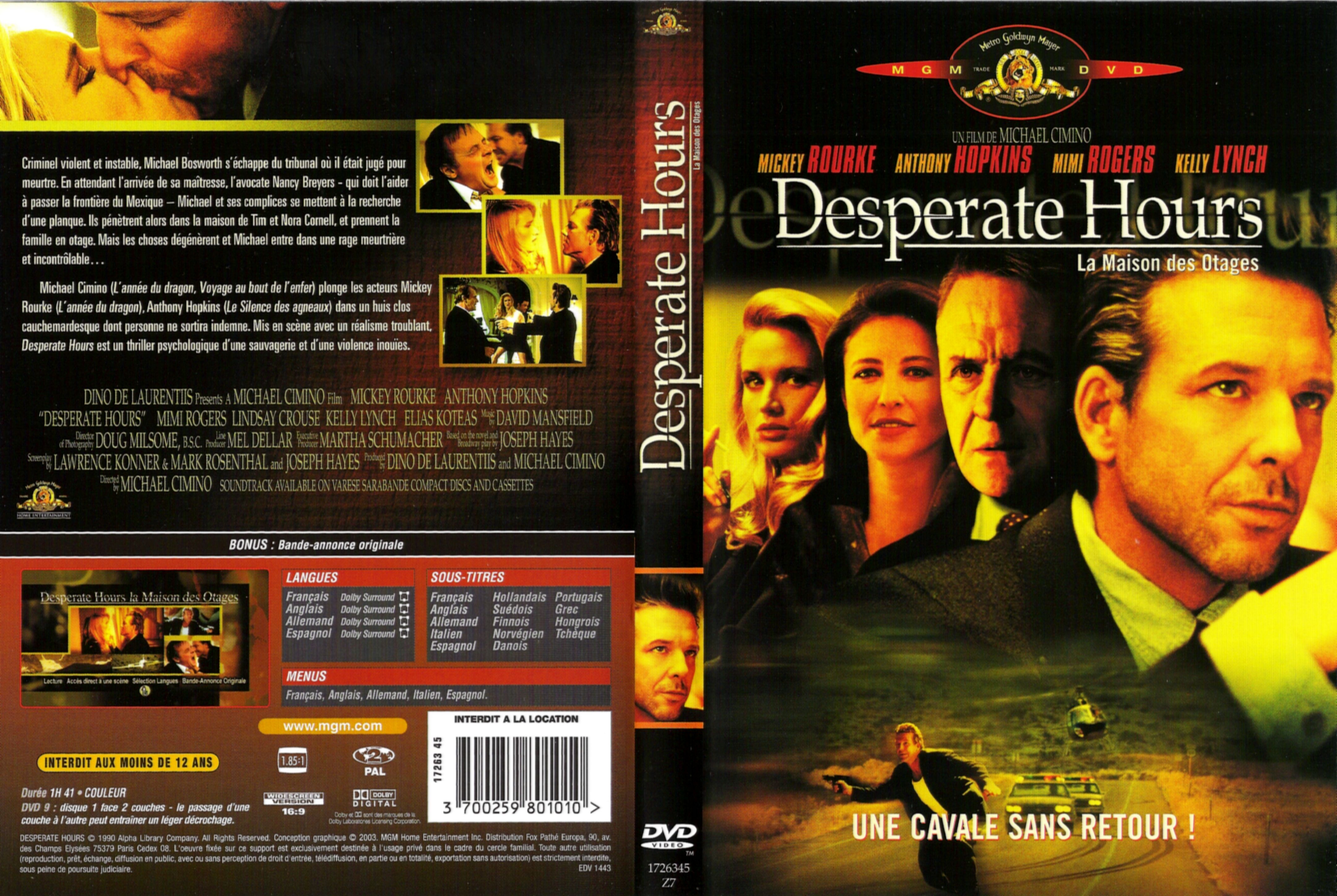 Jaquette DVD Desperate hours