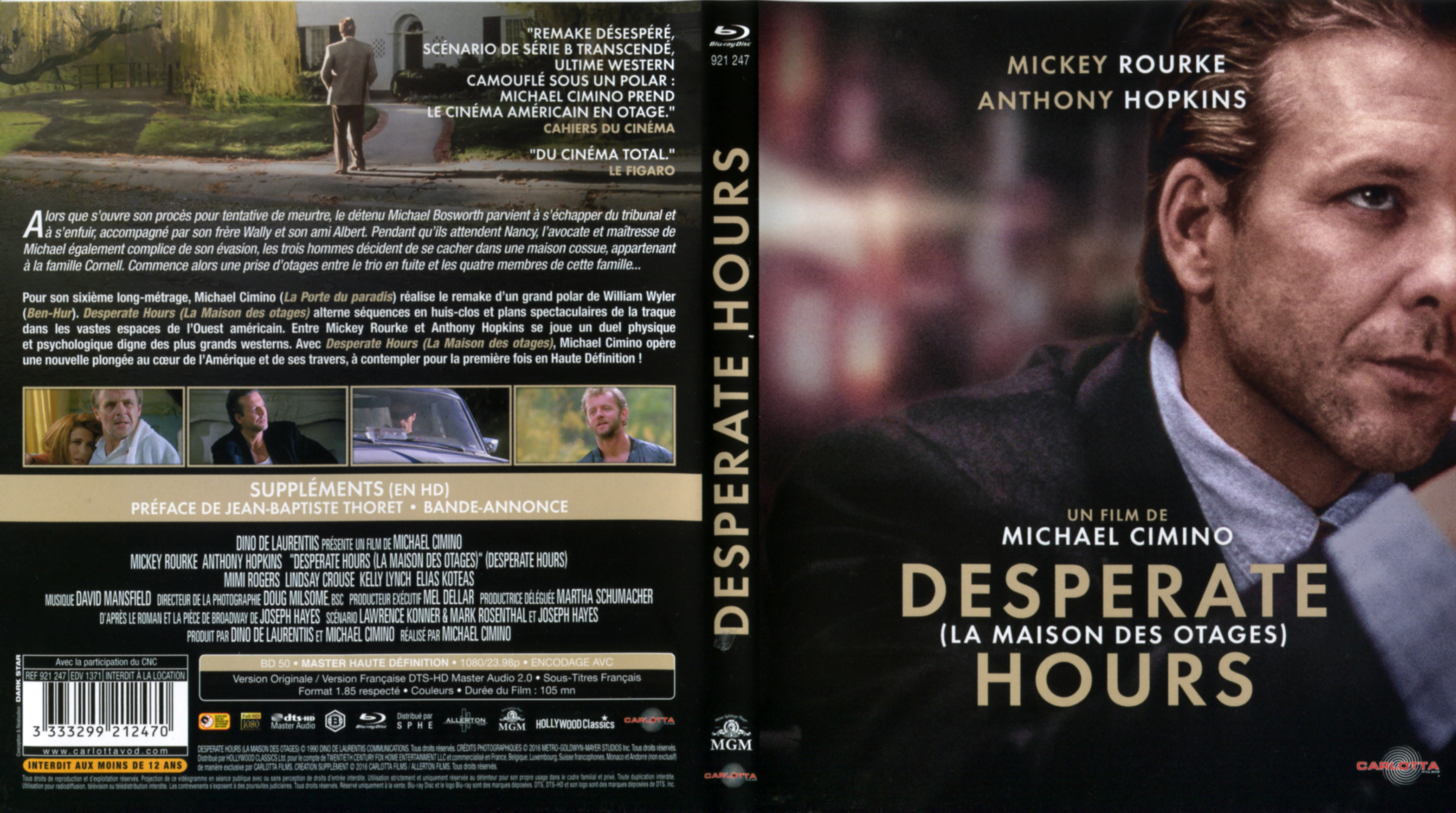Jaquette DVD Desperate hours - La maison des otages (BLU-RAY)