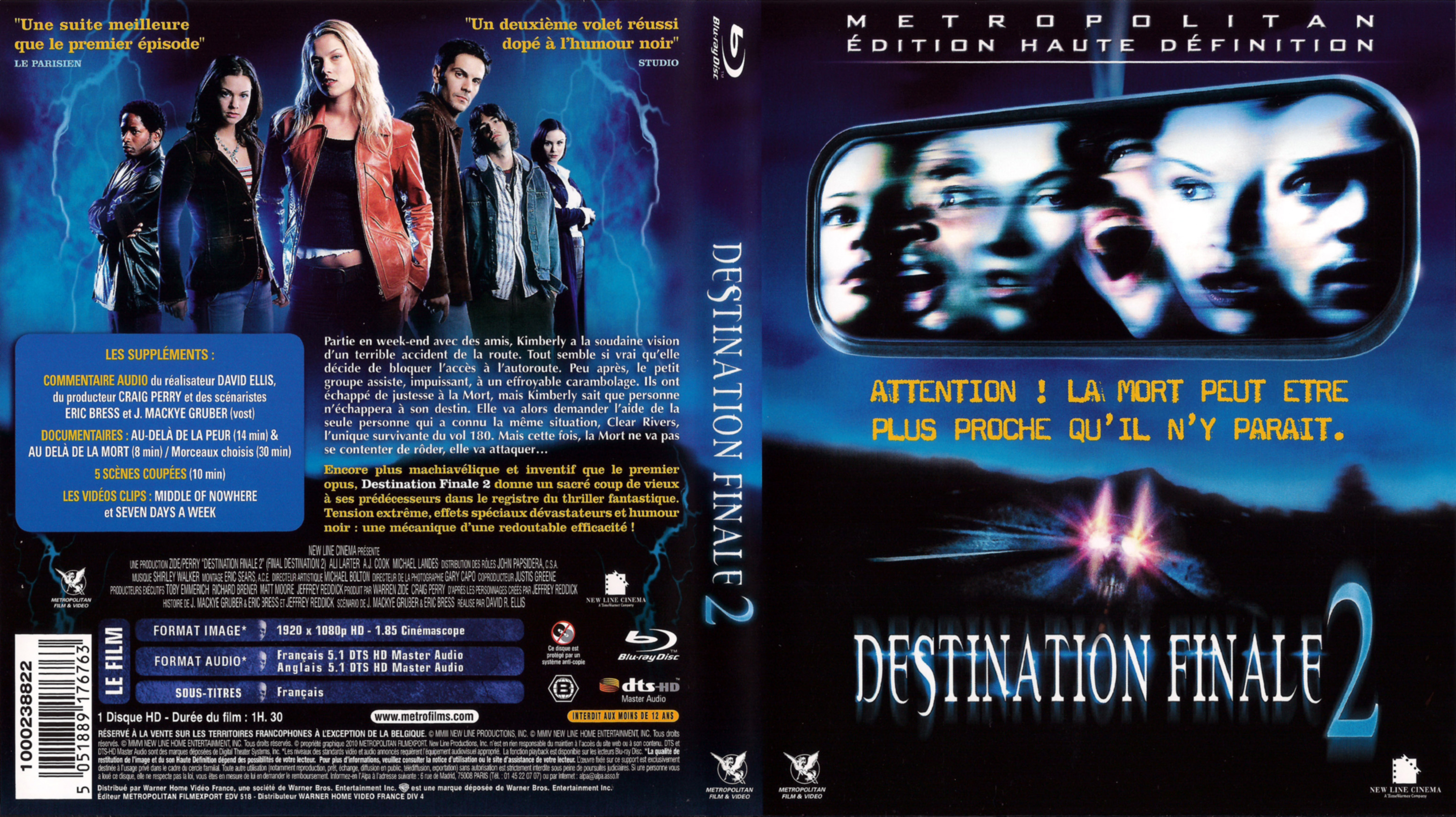 Jaquette DVD Destination Finale 2 (BLU-RAY)