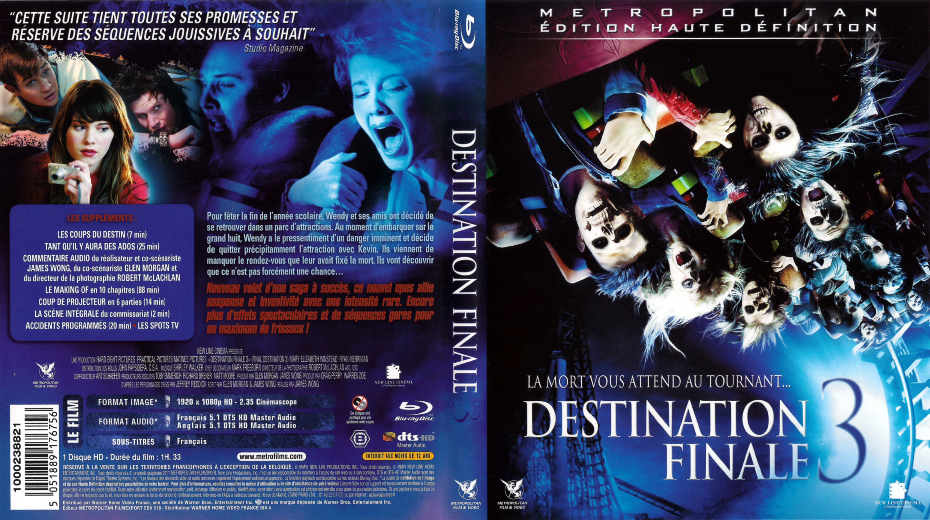 Jaquette DVD Destination Finale 3 (BLU-RAY)