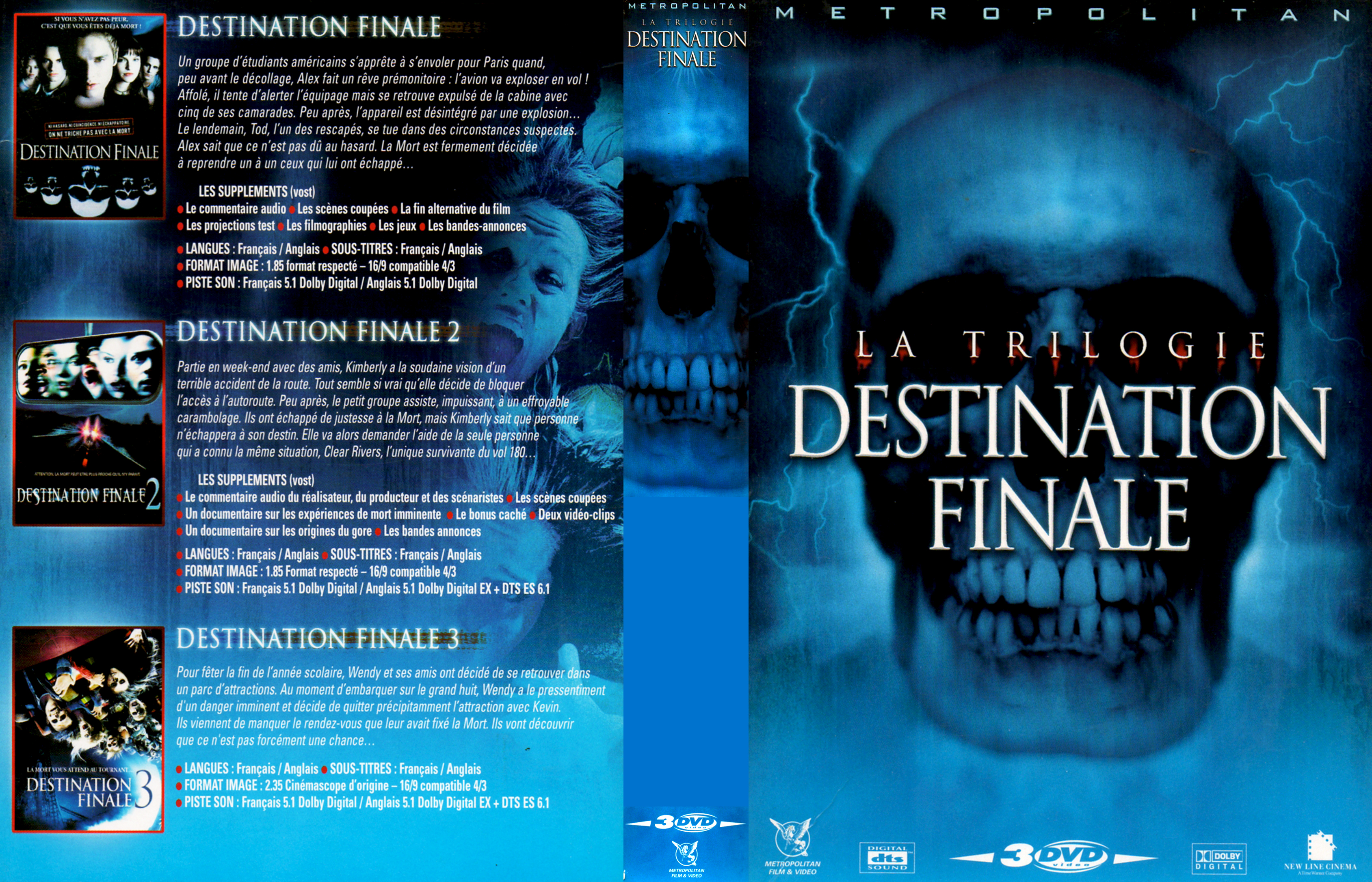 Jaquette DVD Destination Finale Trilogie COFFRET