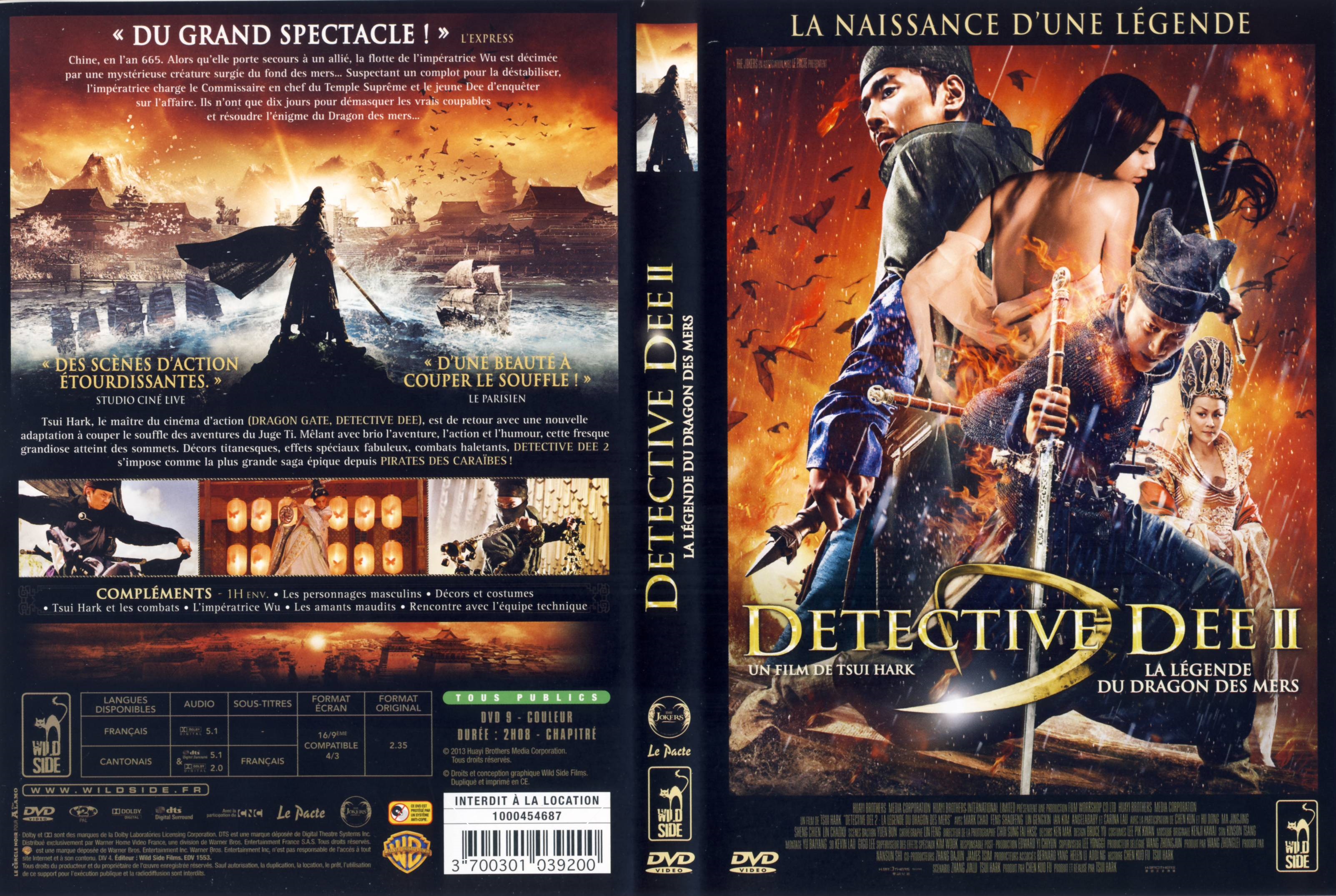Jaquette DVD Dtective Dee II : La Lgende du Dragon des Mers