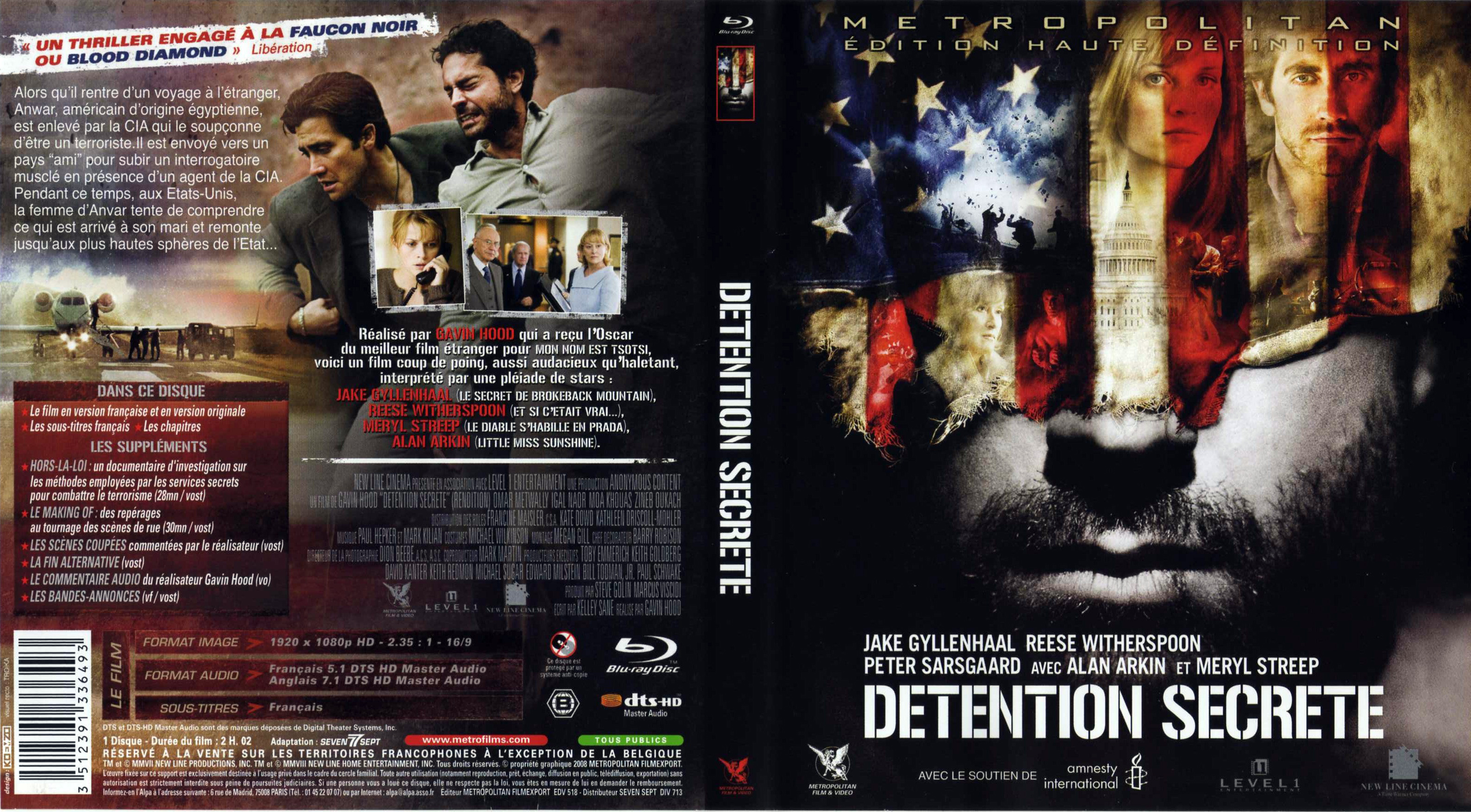 Jaquette DVD Dtention secrte (BLU-RAY)