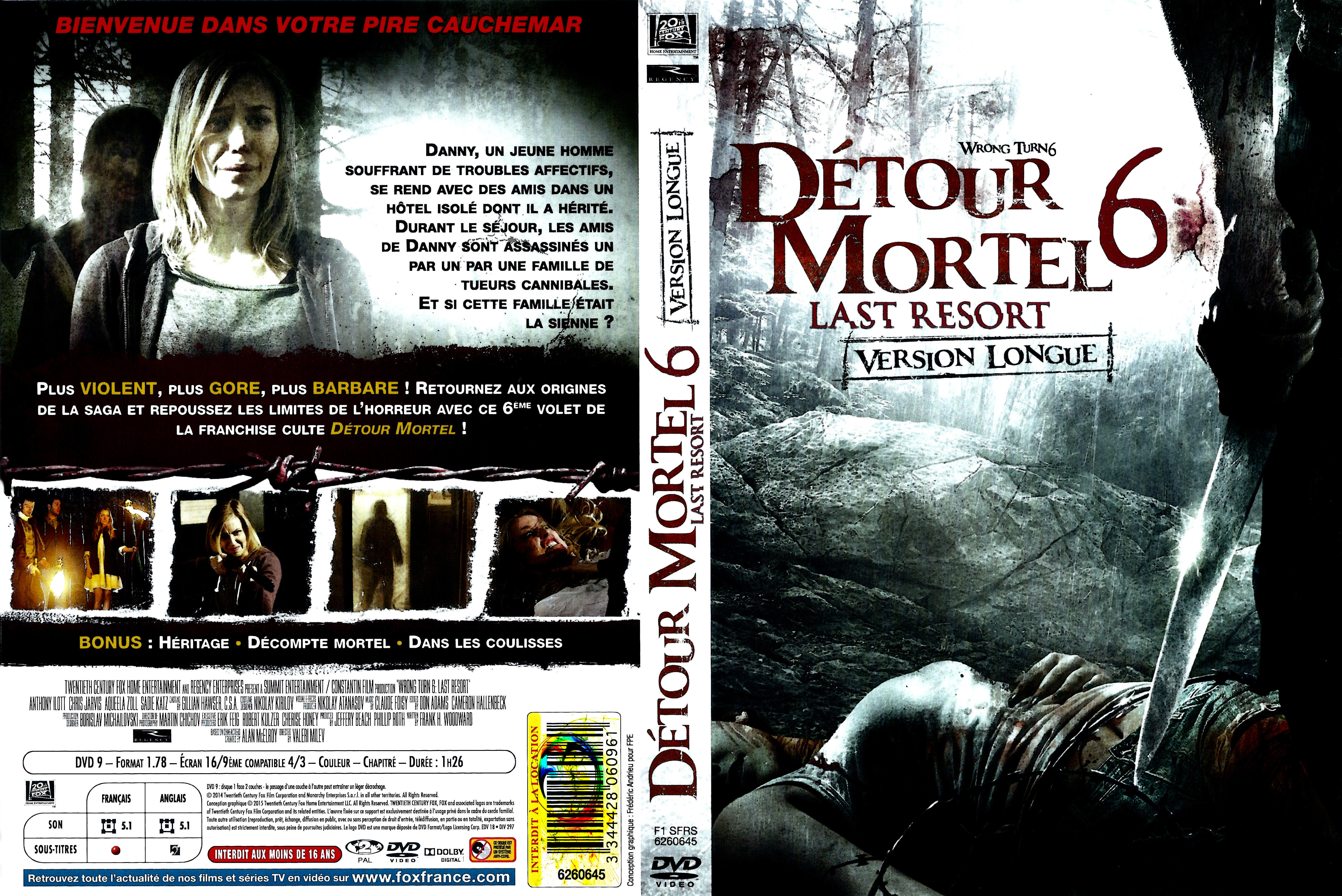 Jaquette DVD Detour mortel 6