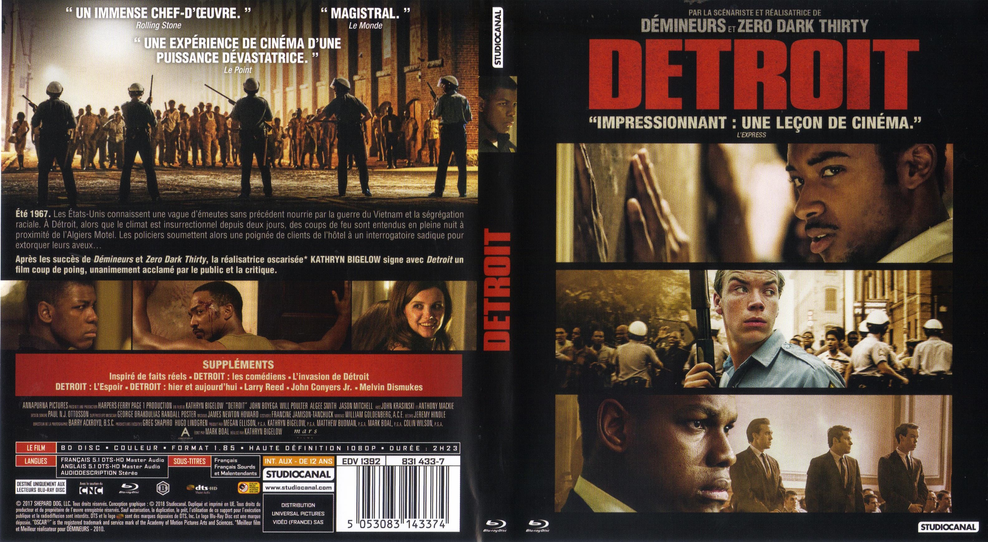 Jaquette DVD Detroit (BLU-RAY)