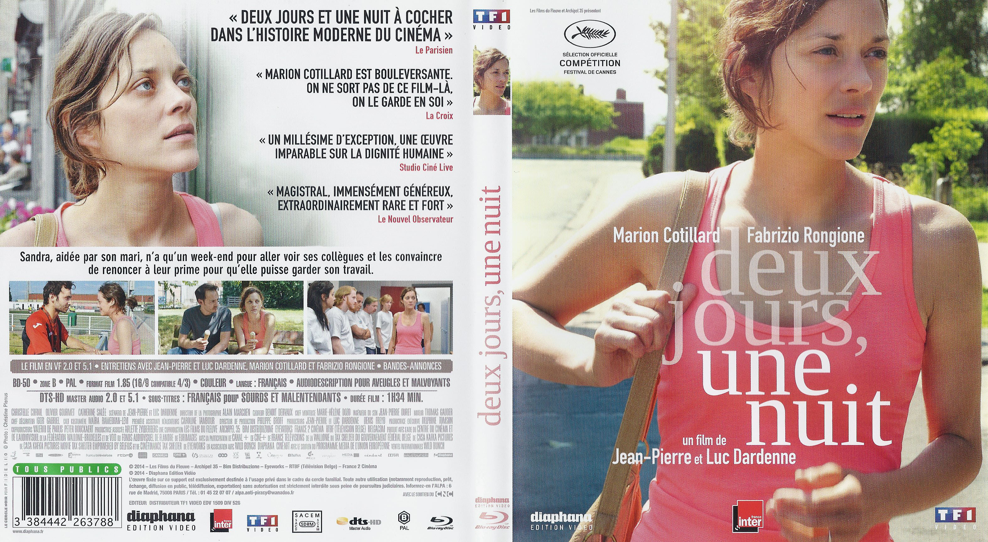 Jaquette DVD Deux Jours, Une Nuit (BLU-RAY)