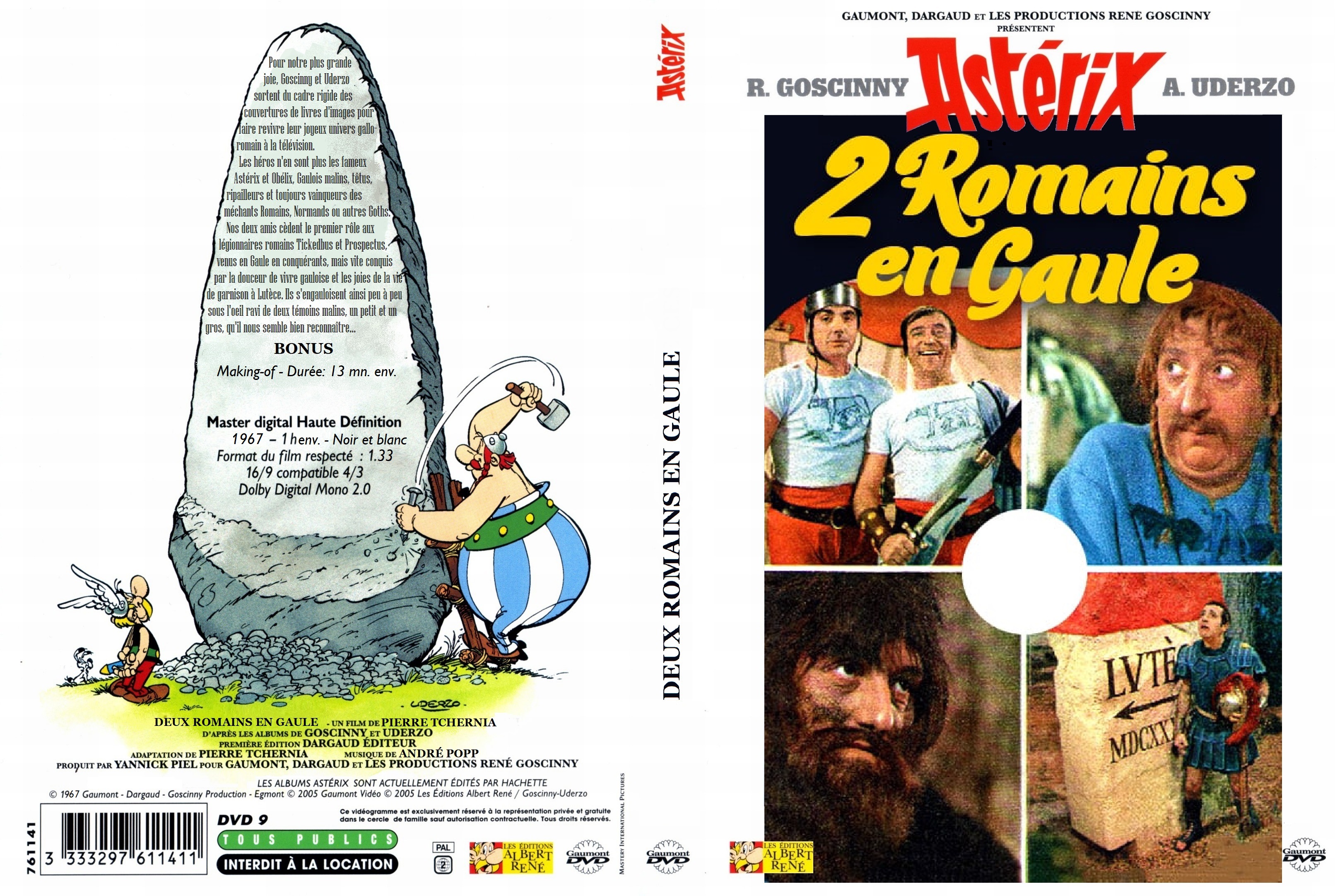 Jaquette DVD Deux Romains en Gaule (1967) custom
