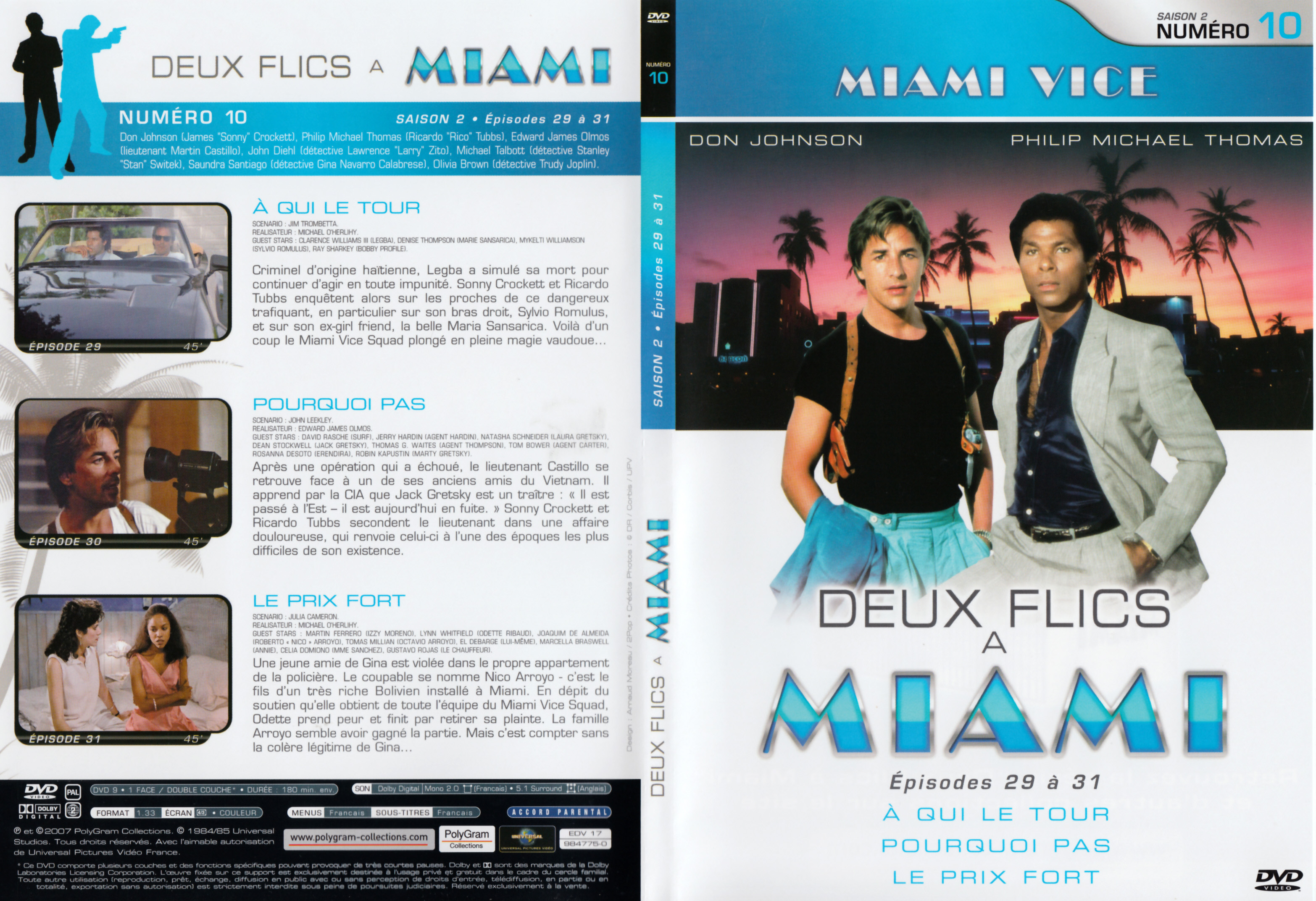 Jaquette DVD Deux flics  Miami Saison 2 vol 10