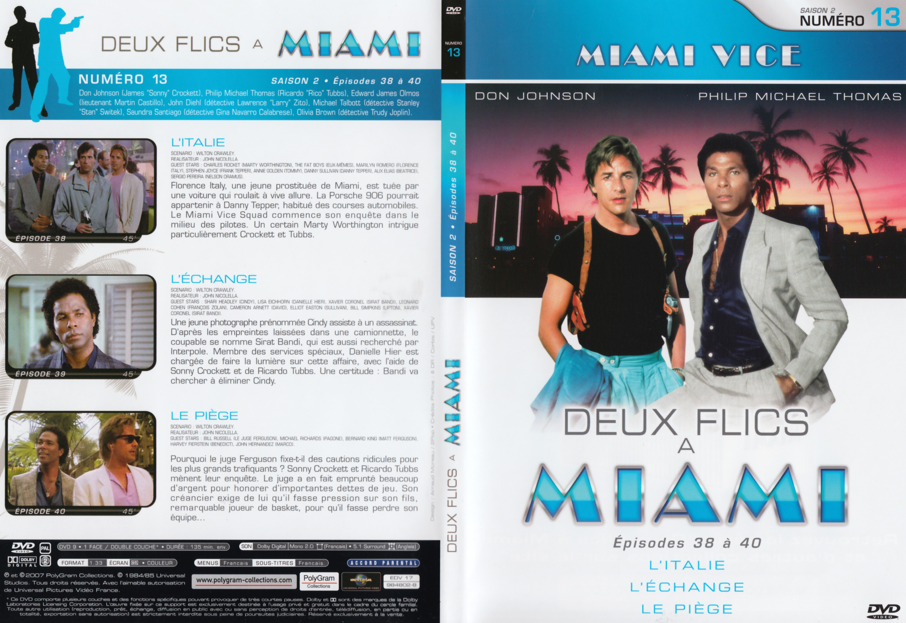 Jaquette DVD Deux flics  Miami Saison 2 vol 13