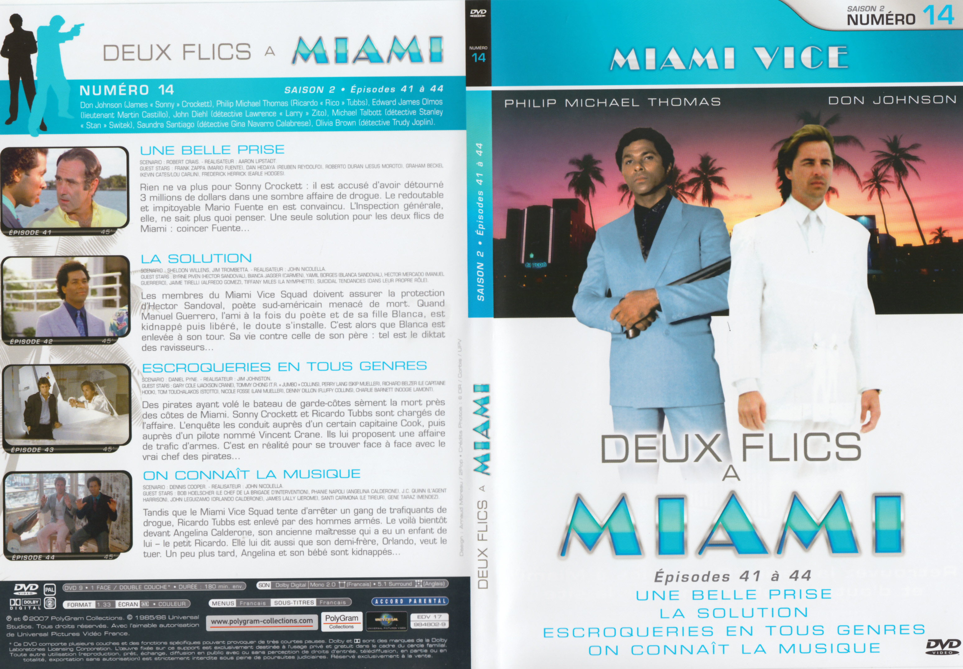 Jaquette DVD Deux flics  Miami Saison 2 vol 14