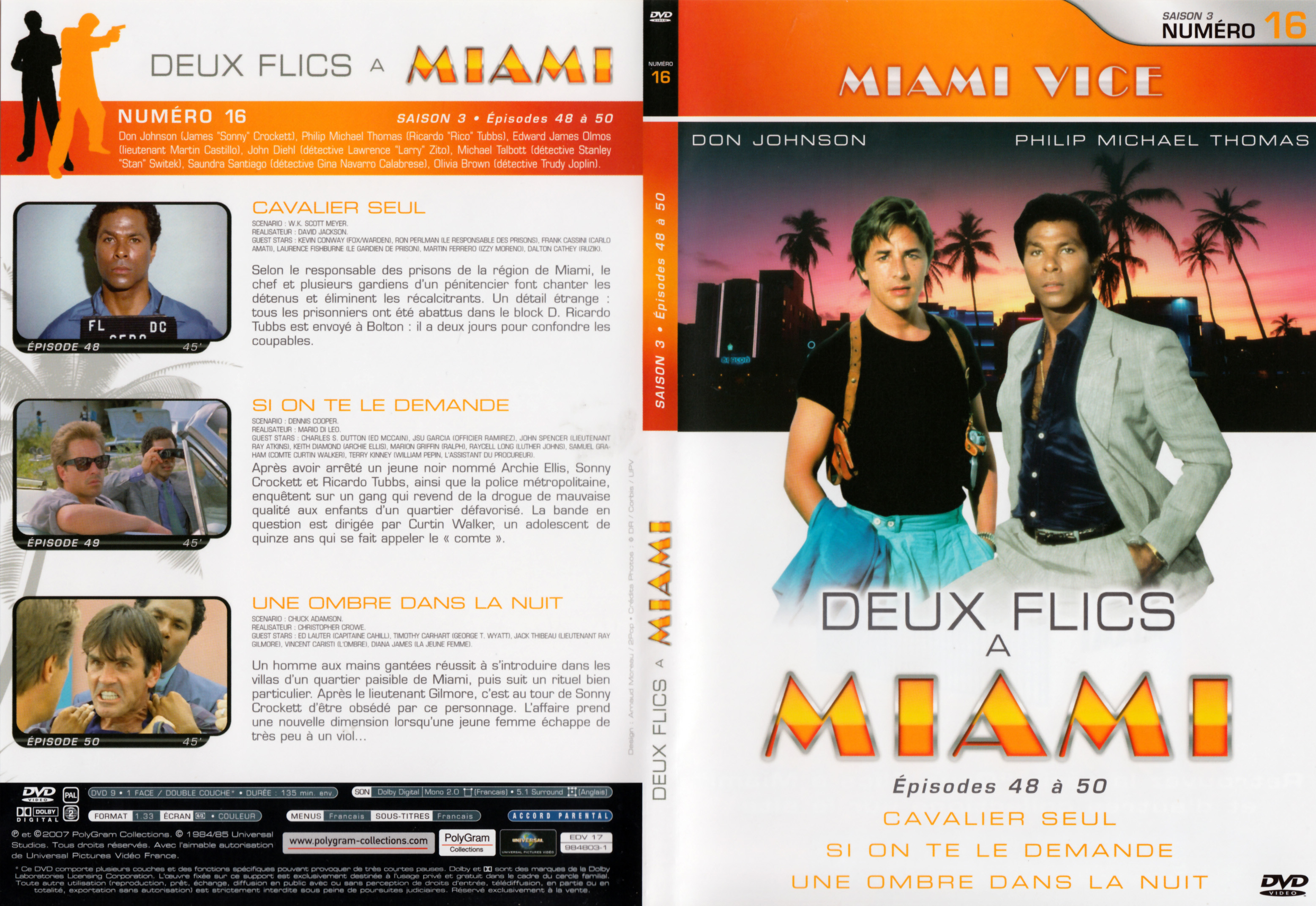 Jaquette DVD Deux flics  Miami Saison 3 vol 16