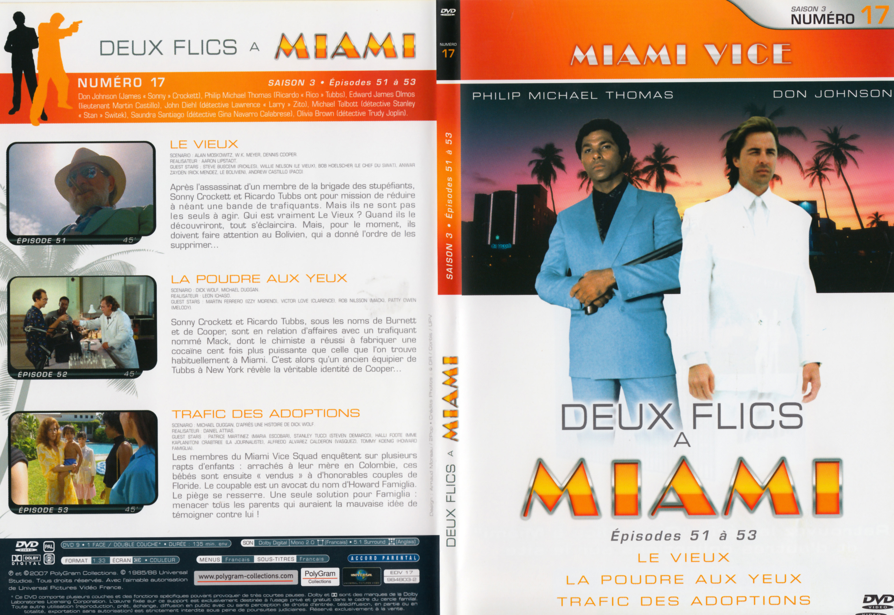 Jaquette DVD Deux flics  Miami Saison 3 vol 17