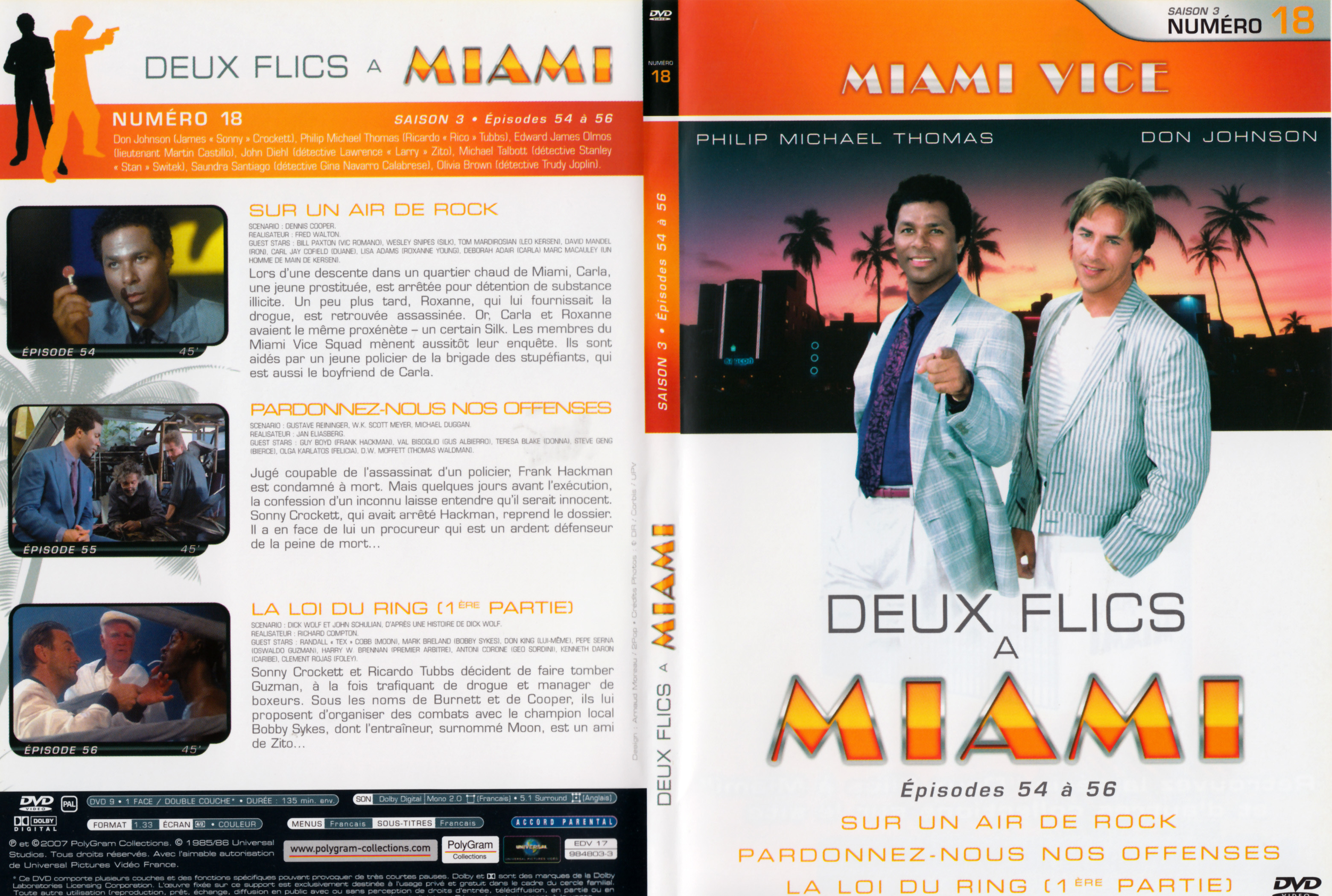 Jaquette DVD Deux flics  Miami Saison 3 vol 18