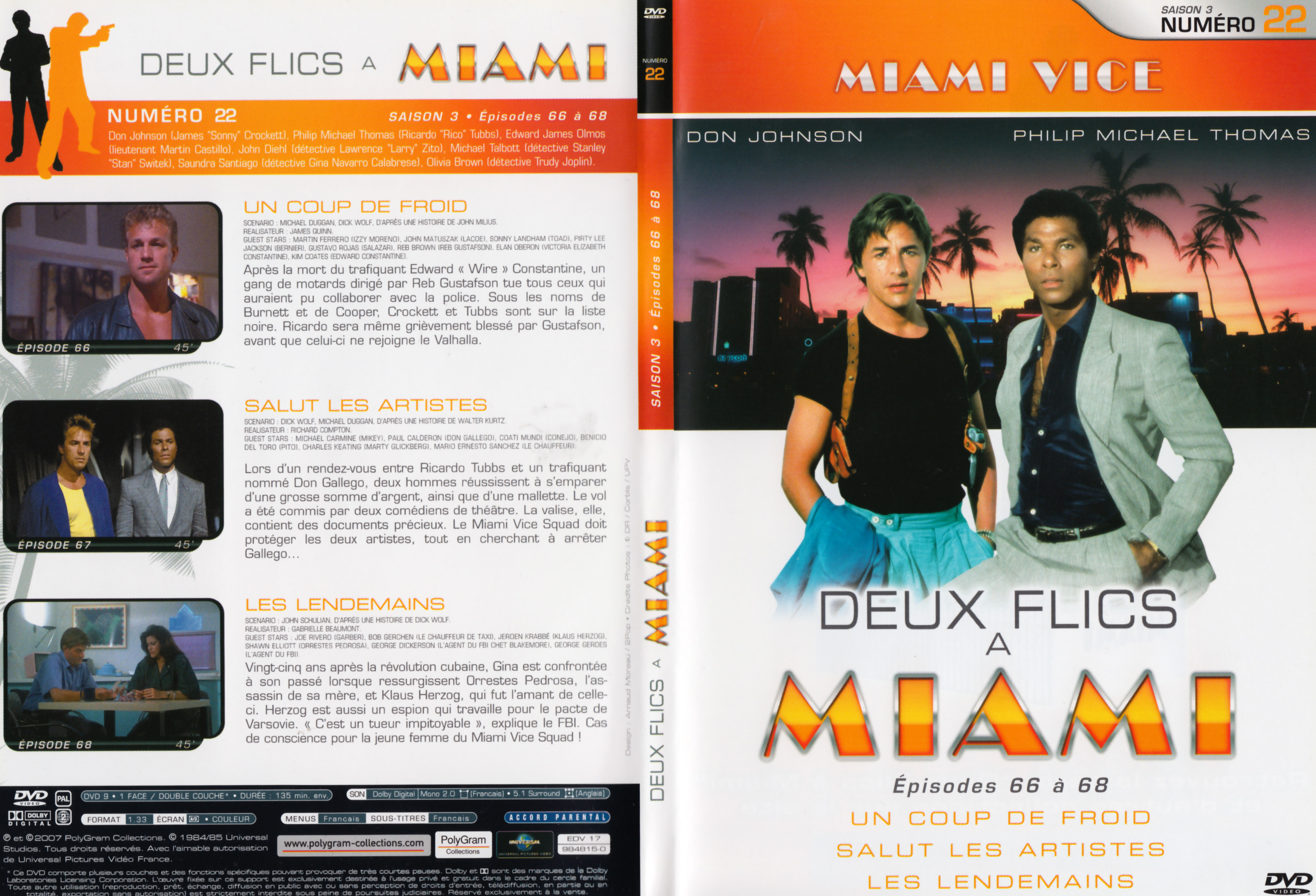 Jaquette DVD Deux flics  Miami Saison 3 vol 22