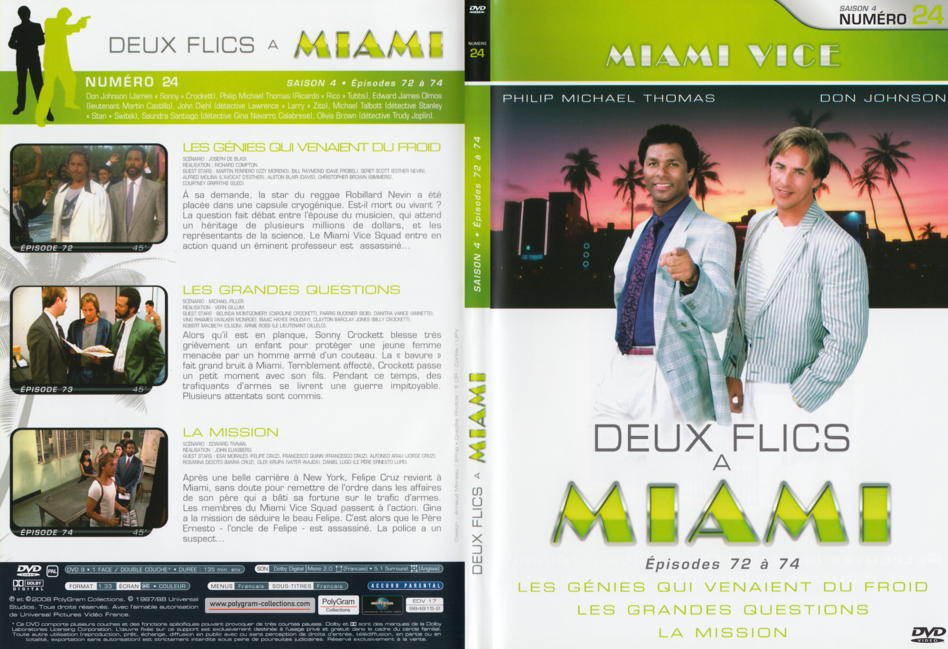 Jaquette DVD Deux flics  Miami Saison 4 vol 24
